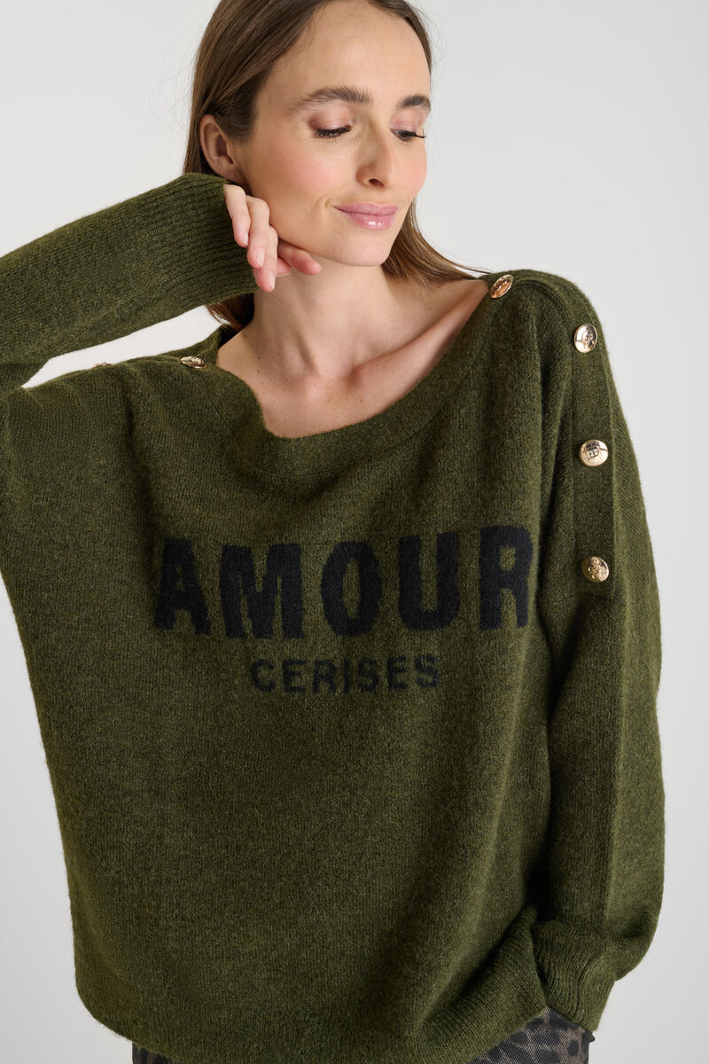 Sweater LE TEMPS DES CERISES Khaki
