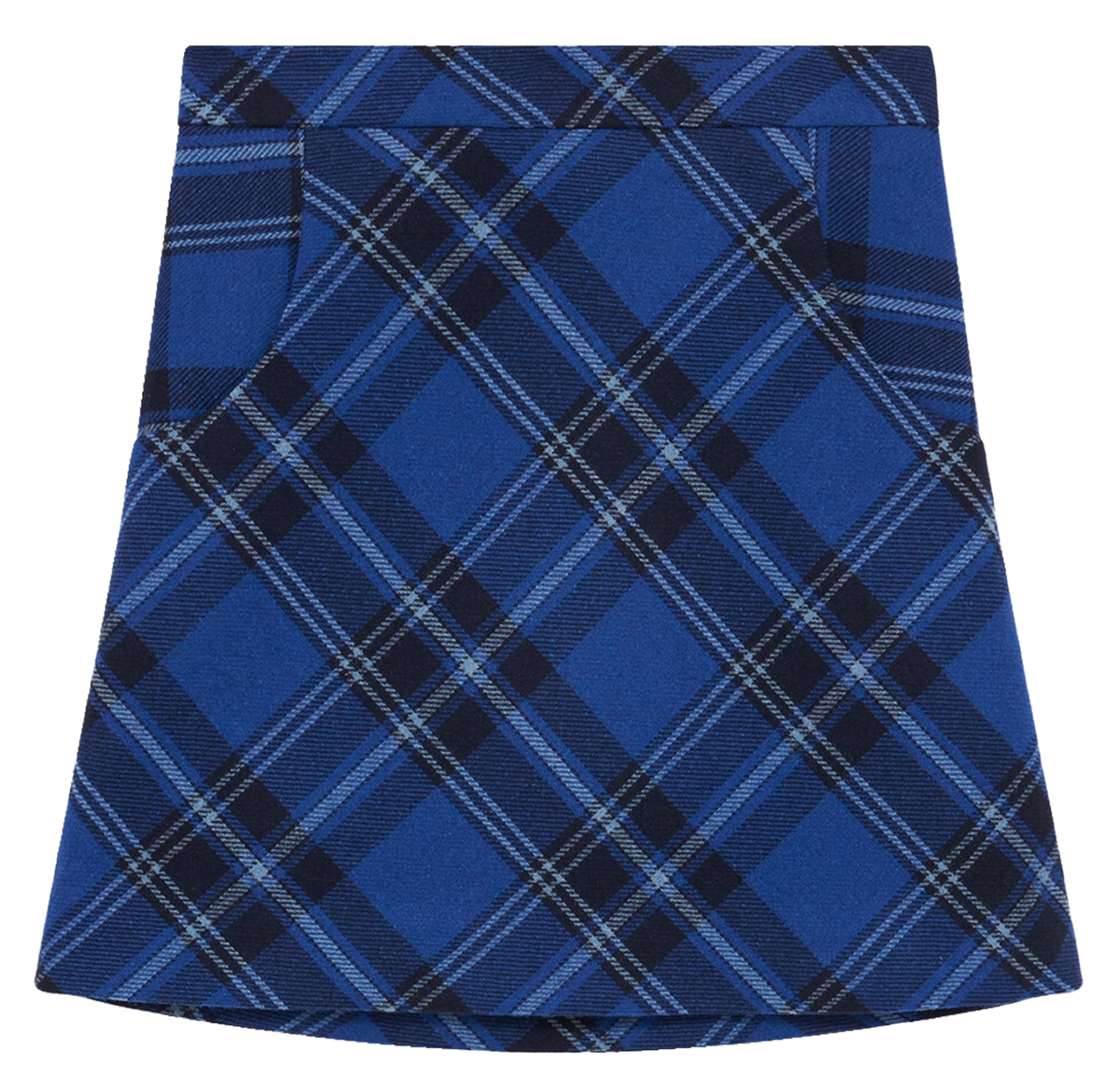 Jupe courte en laine mélangée CAROLL Bleu