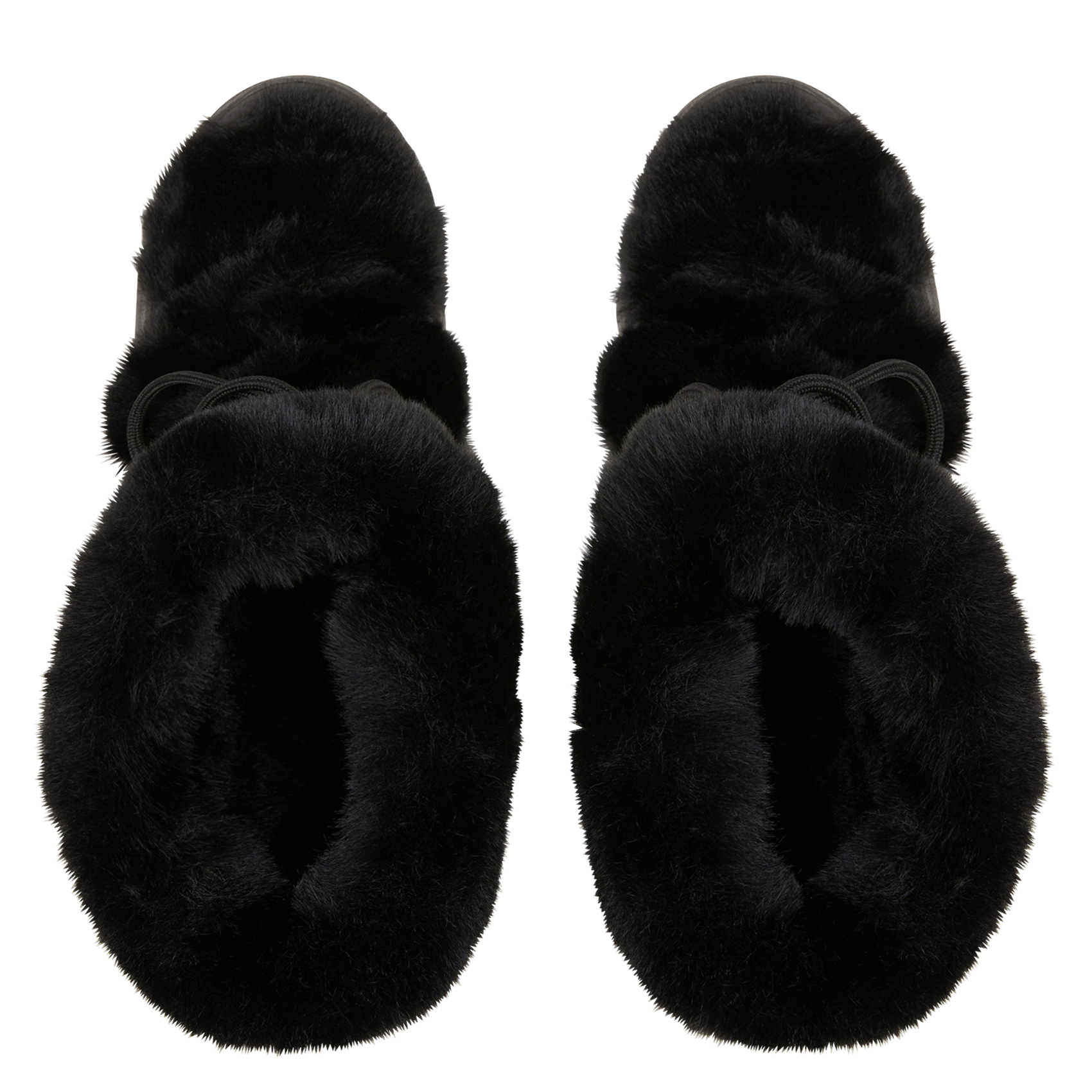 Boots à lacets à détail fourrure MOON BOOT Noir