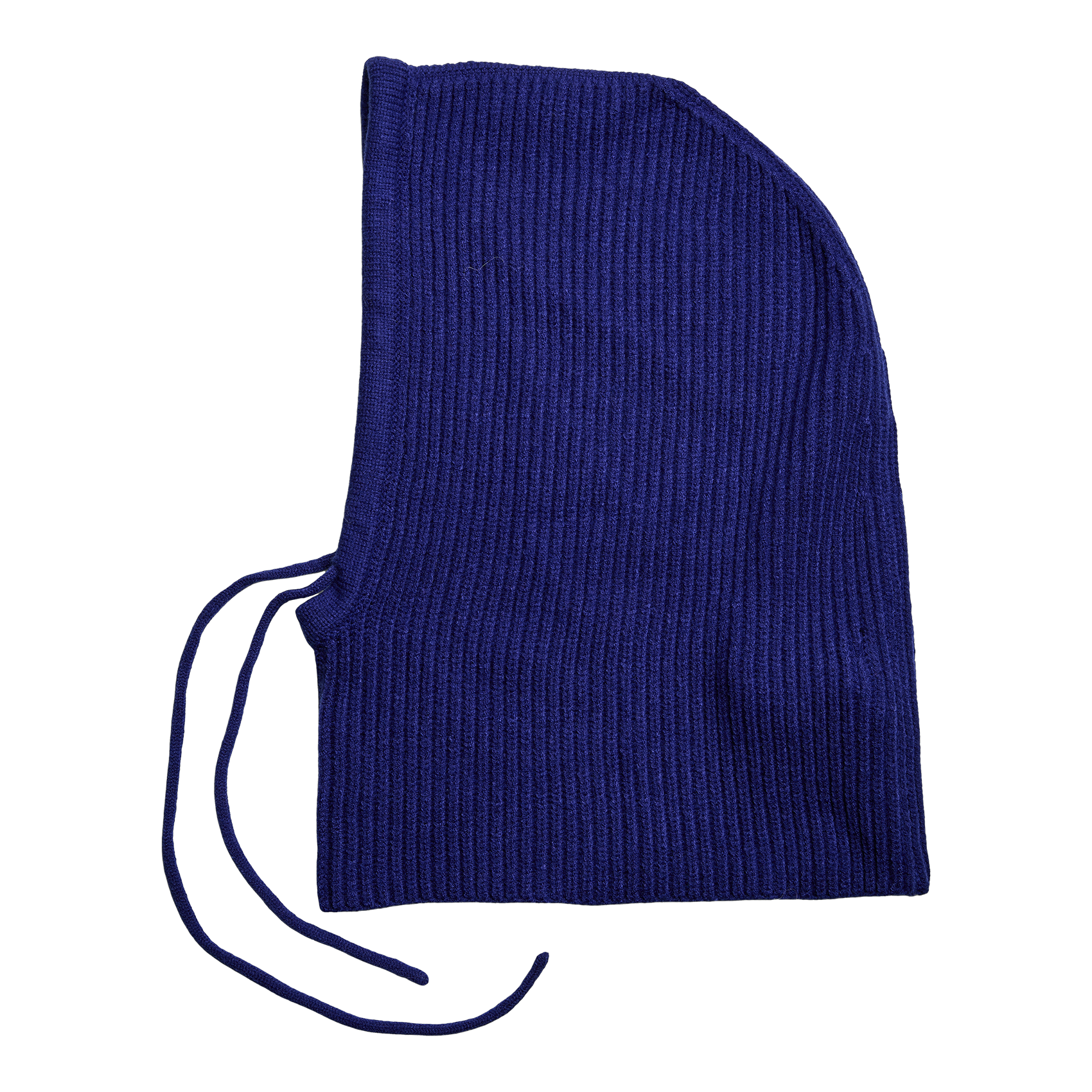 Ribbed knit hooded cagoule PIECES Blue