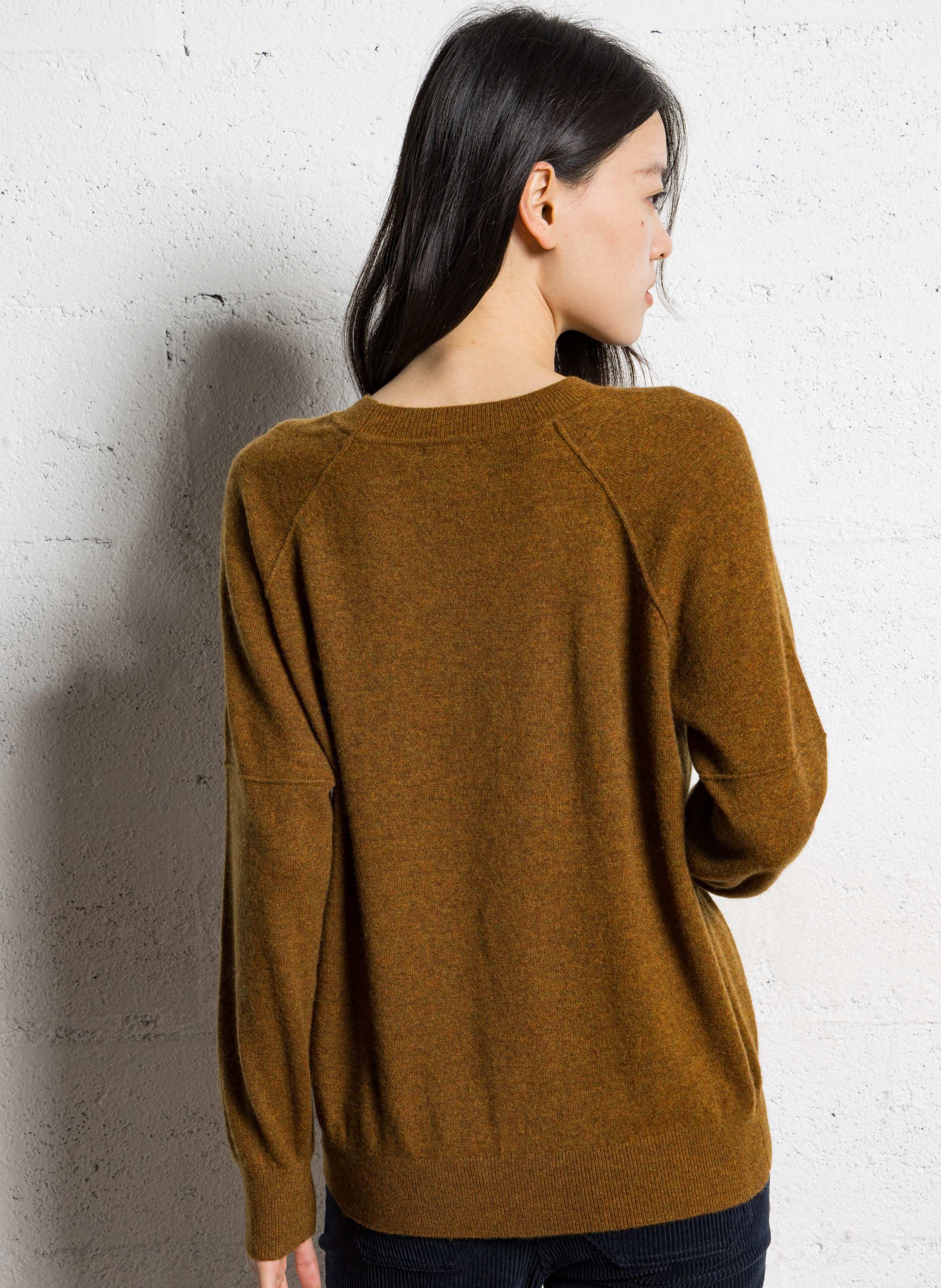 Pull col rond en cachemire MAISON 123 Beige