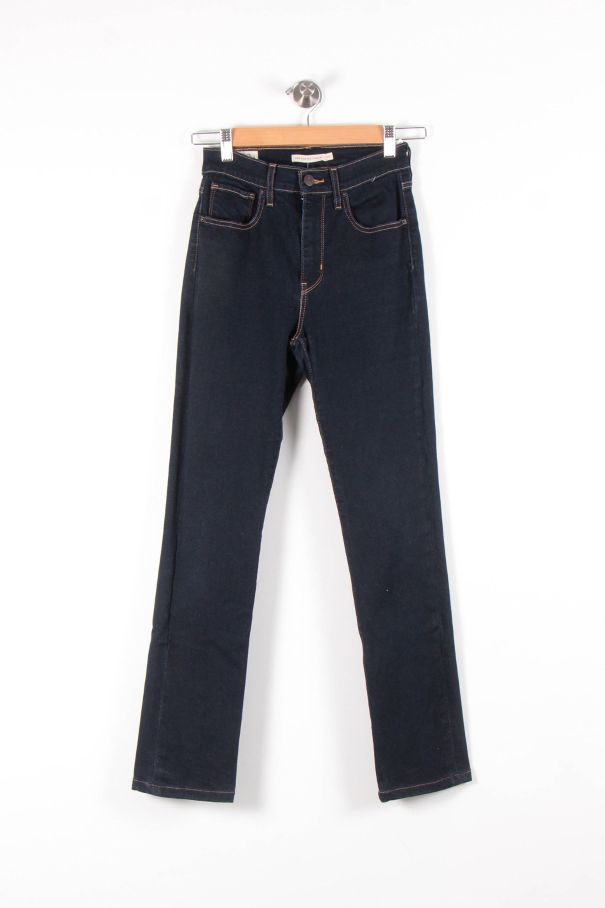 Cropped slim jeans with studs LEVI'S - Seconde main Blue