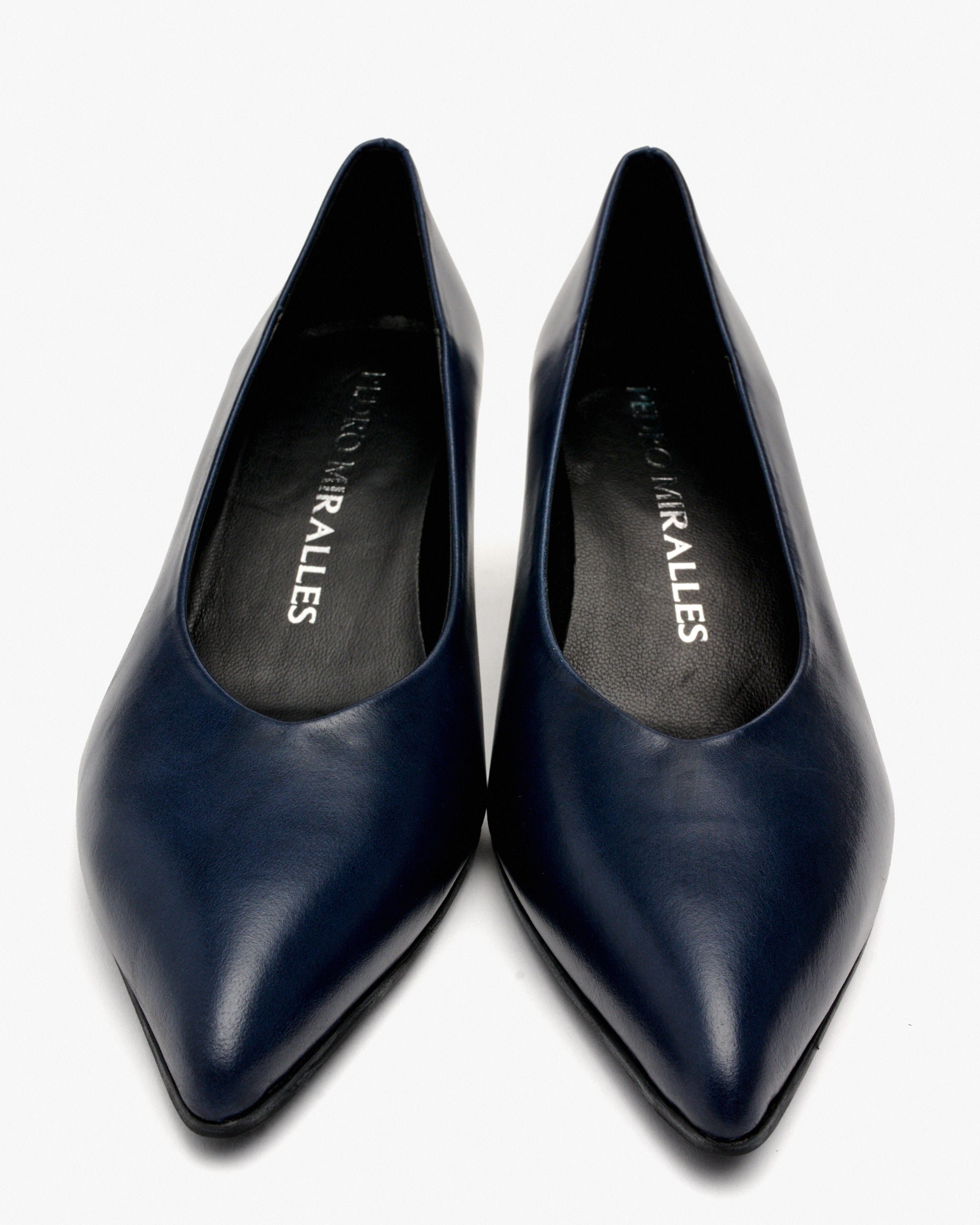 Escarpins en cuir bleu marine PEDRO MIRALLES Bleu
