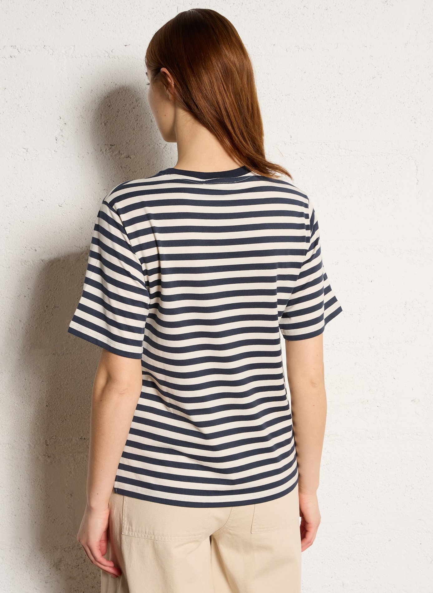 Tee-shirt droit col rond en coton MAX MARA WEEK END Beige