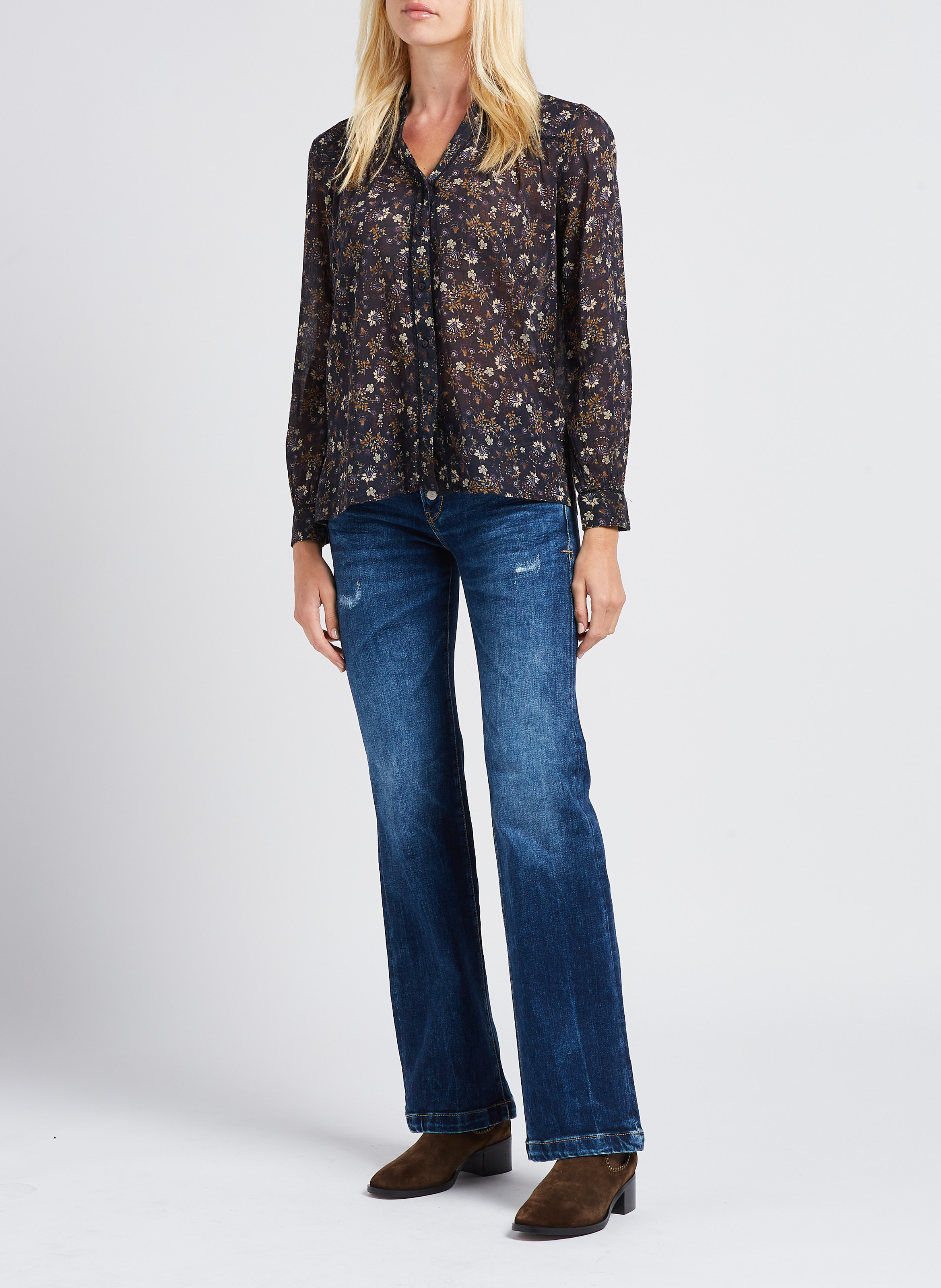 Bottines en cuir MI/MAI Kaki