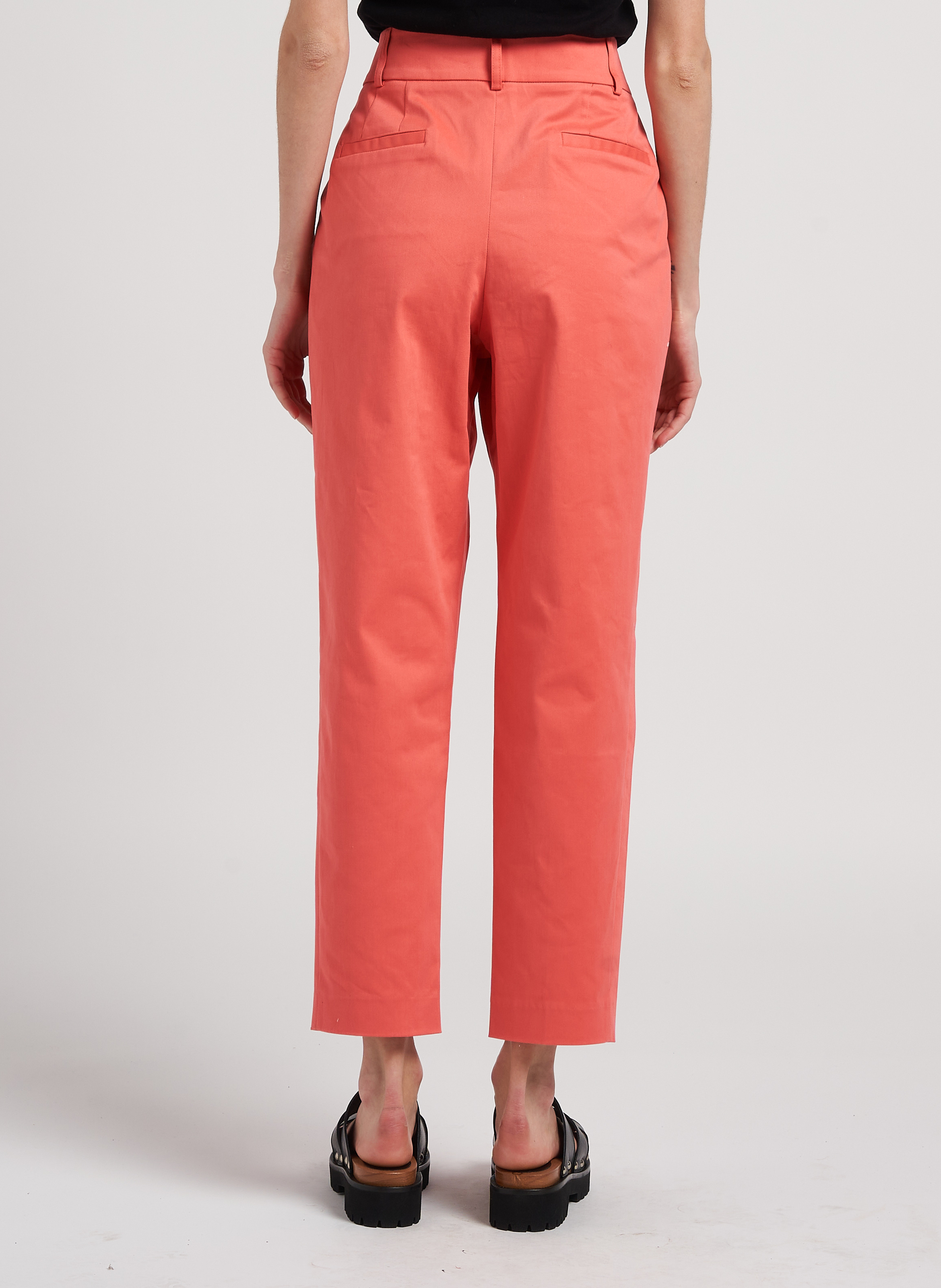 Pantalon à pinces en coton mélangé  HEIMSTONE Orange