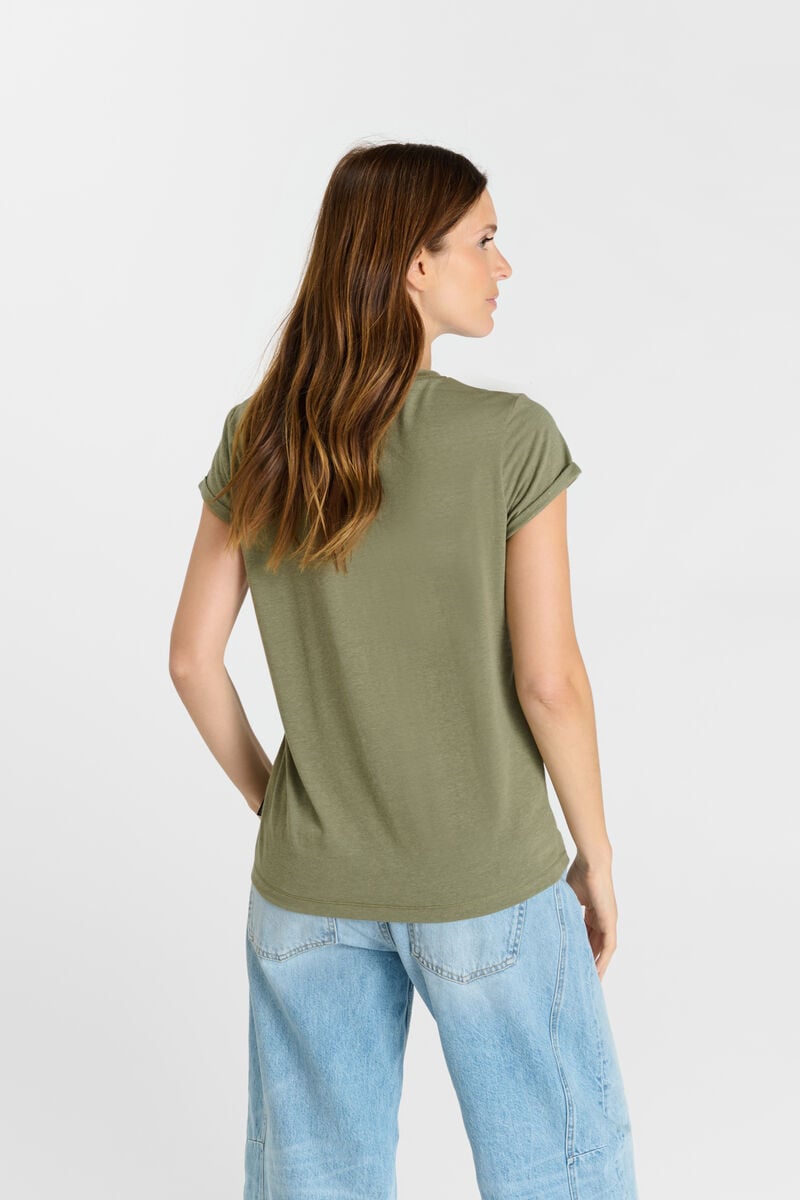 Tommy Badge T-shirt LE TEMPS DES CERISES Khaki