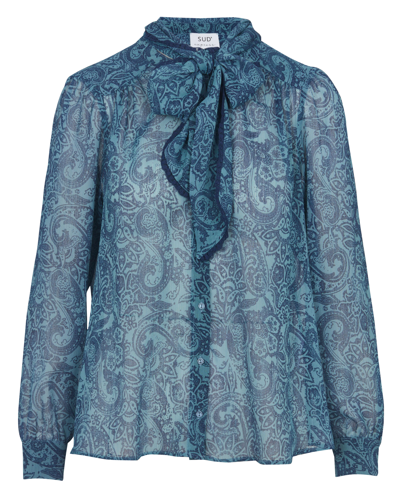 Blouse imprimée col rond  SUD EXPRESS Bleu