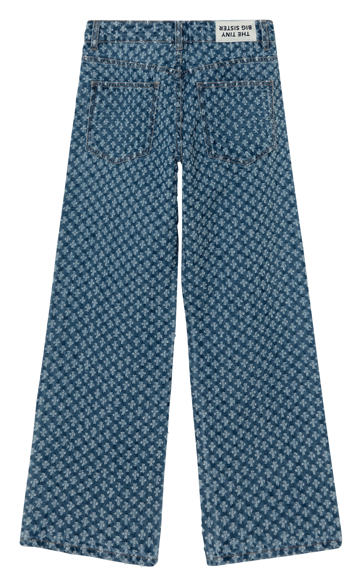 Cotton straight jeans THE TINY BIG SISTER Blue