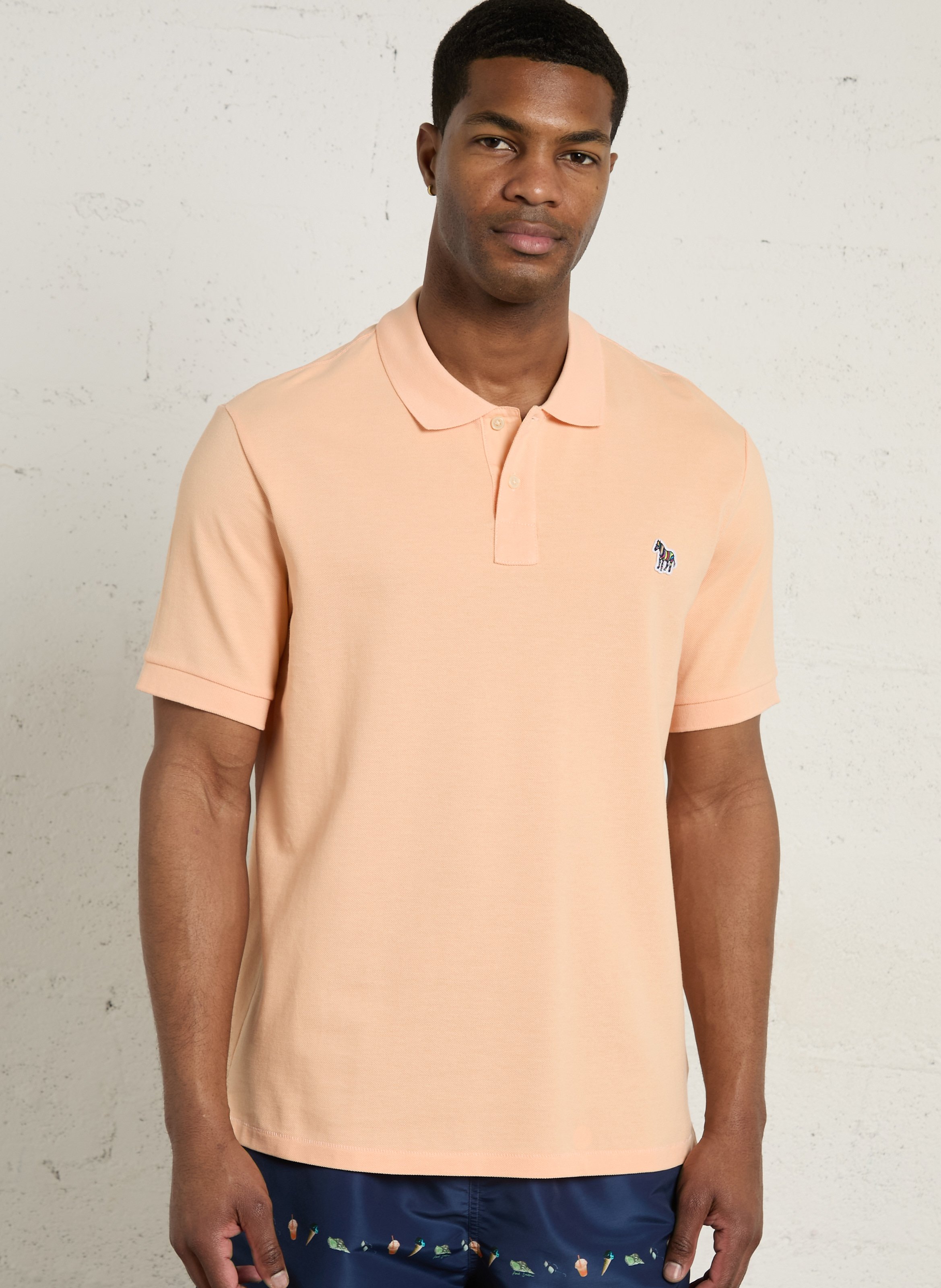 Straight organic cotton polo shirt PAUL SMITH Orange