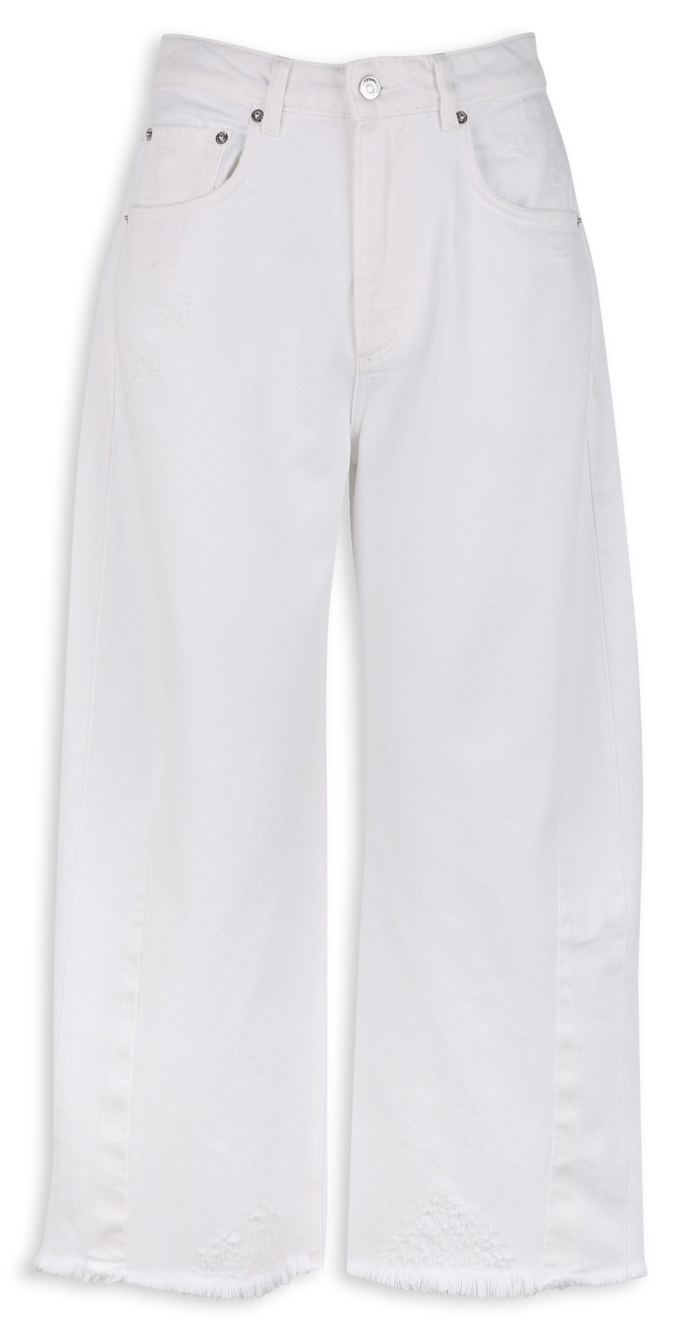 Jean large taille haute en coton mélangé BERENICE