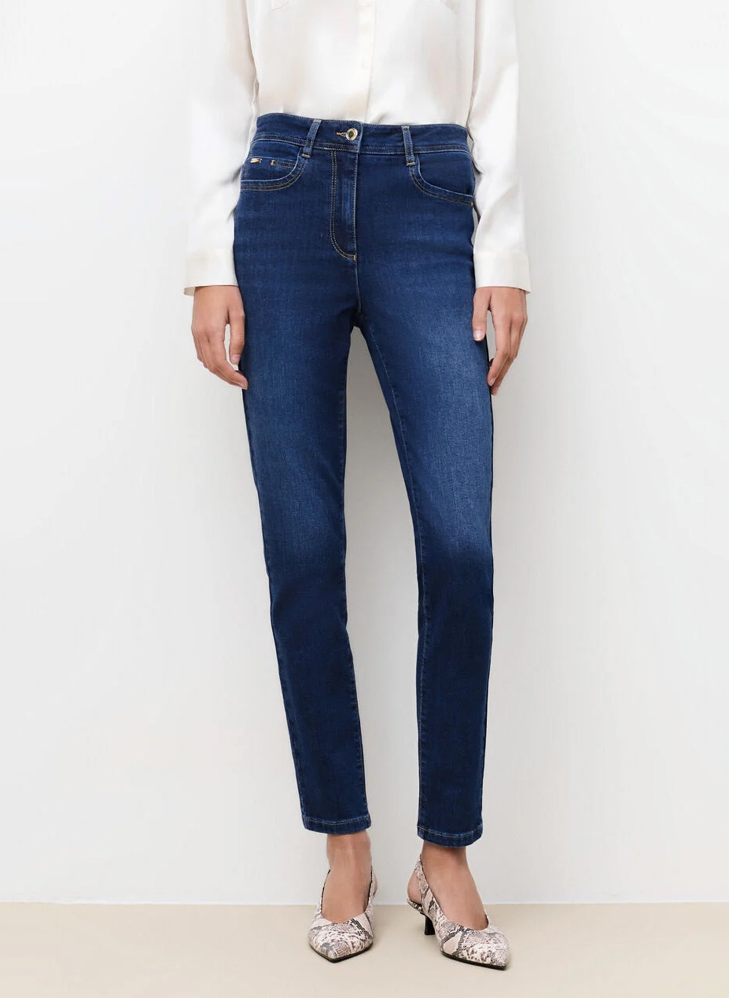 Cotton-blend straight jeans CAROLL Blue