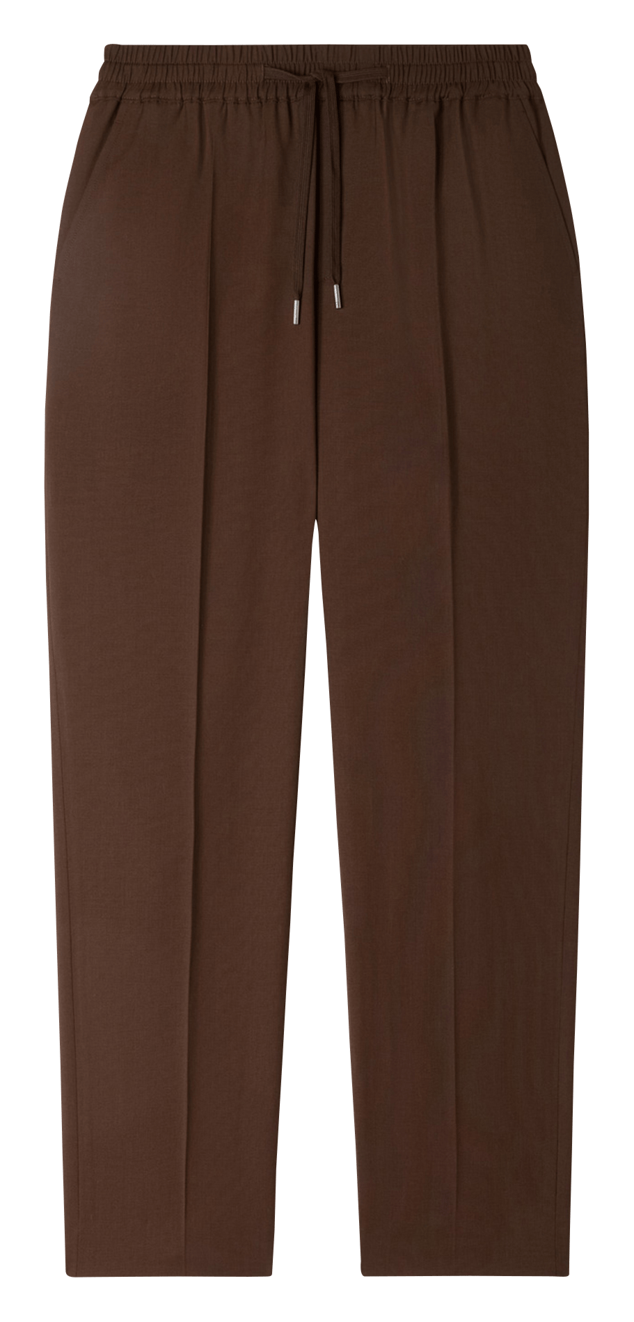 Pantalon droit en laine mélangée SANDRO Marron