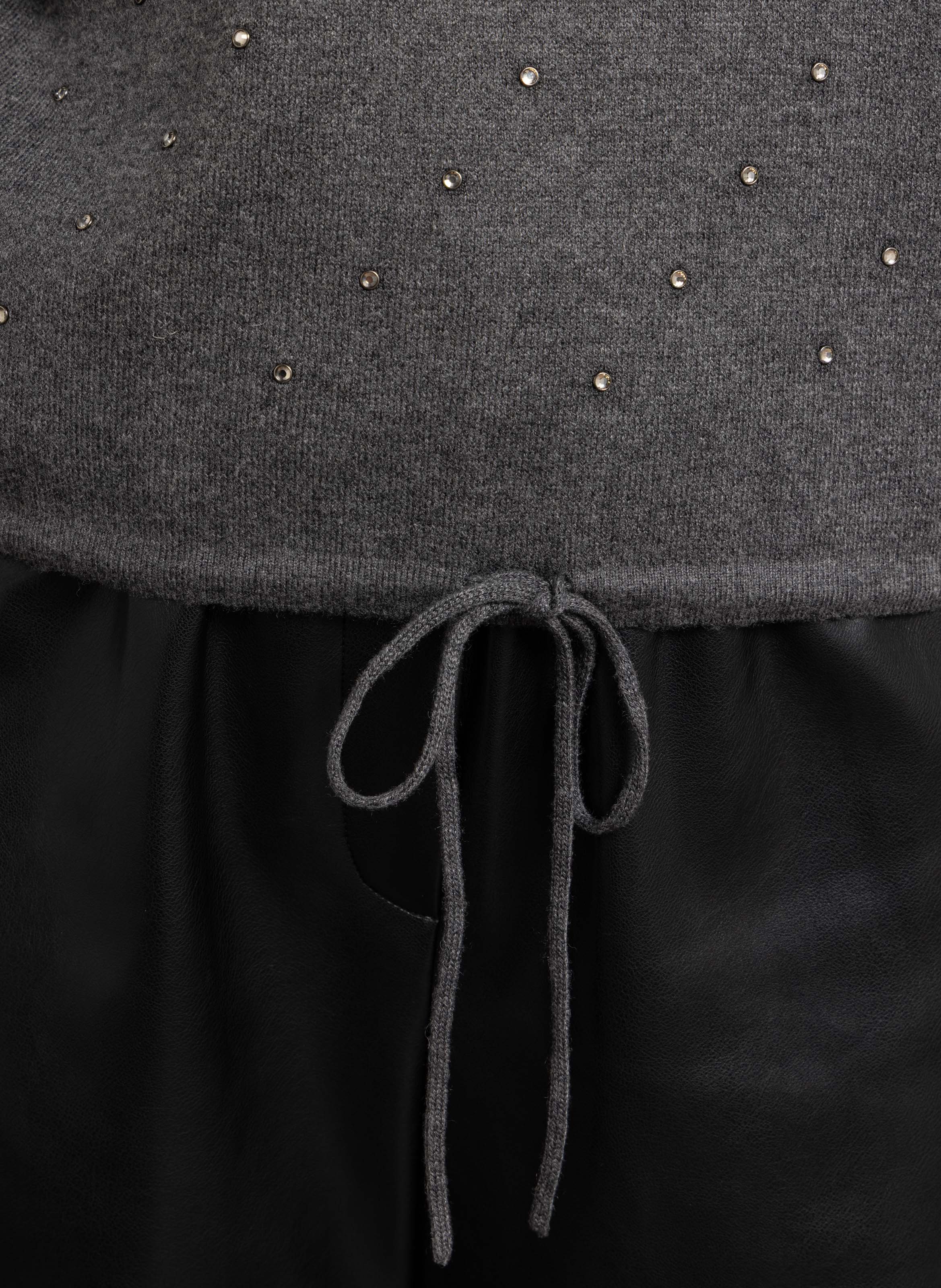 Pull cà strass col zippé  SUNCOO Noir