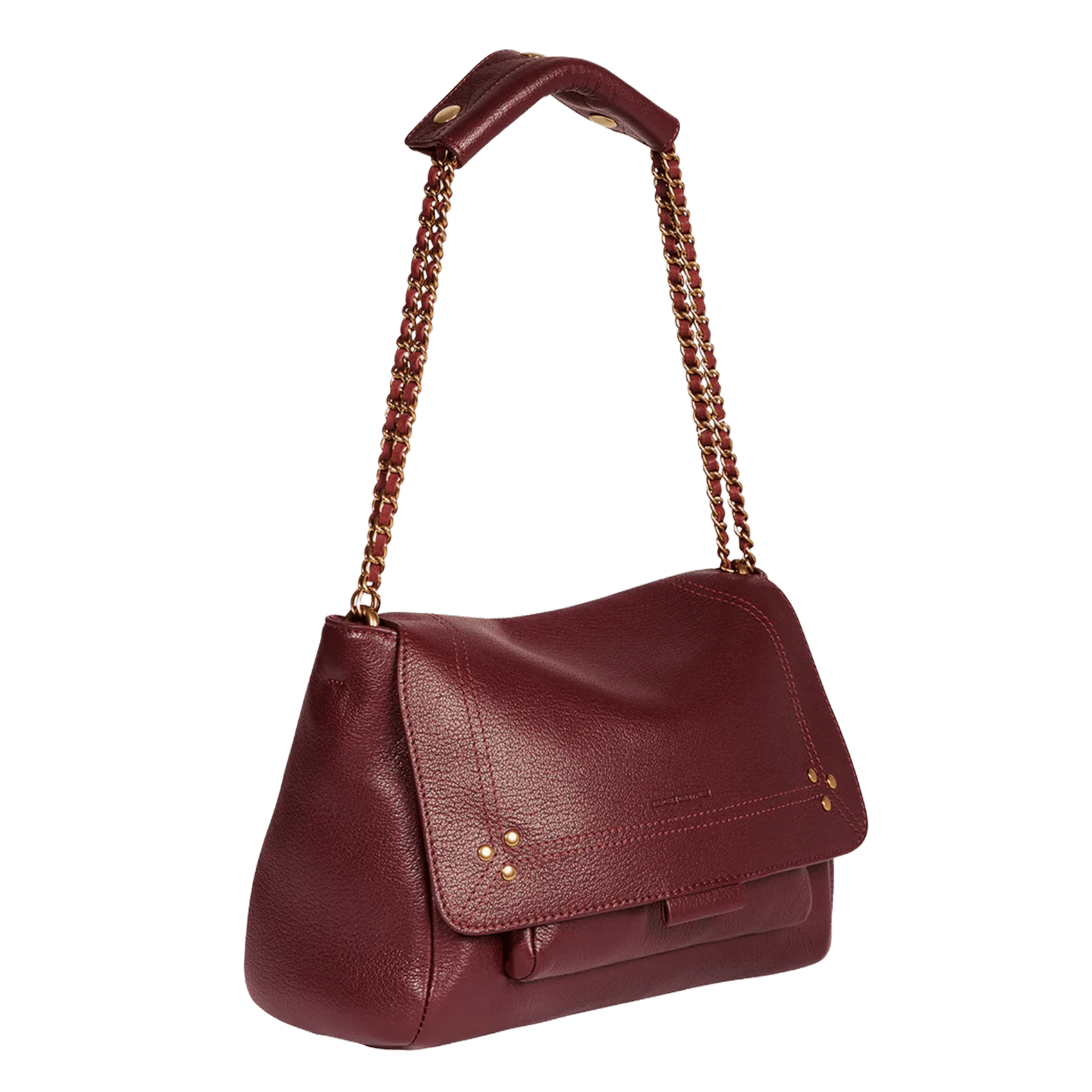 Leather messenger bag JEROME DREYFUSS Red