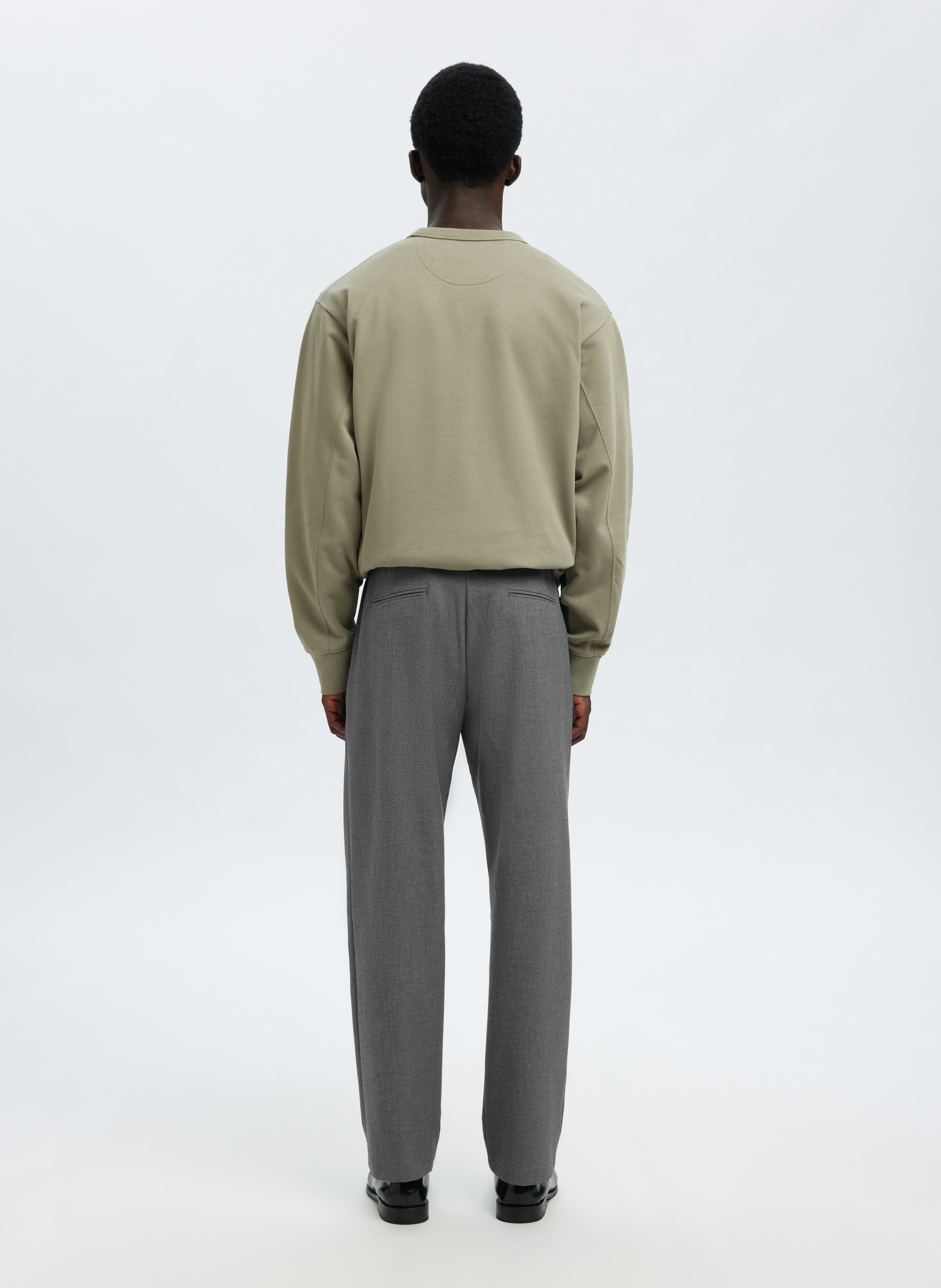 Gerade Hose aus recycelten Mischfasern | Grau SELECTED Herren