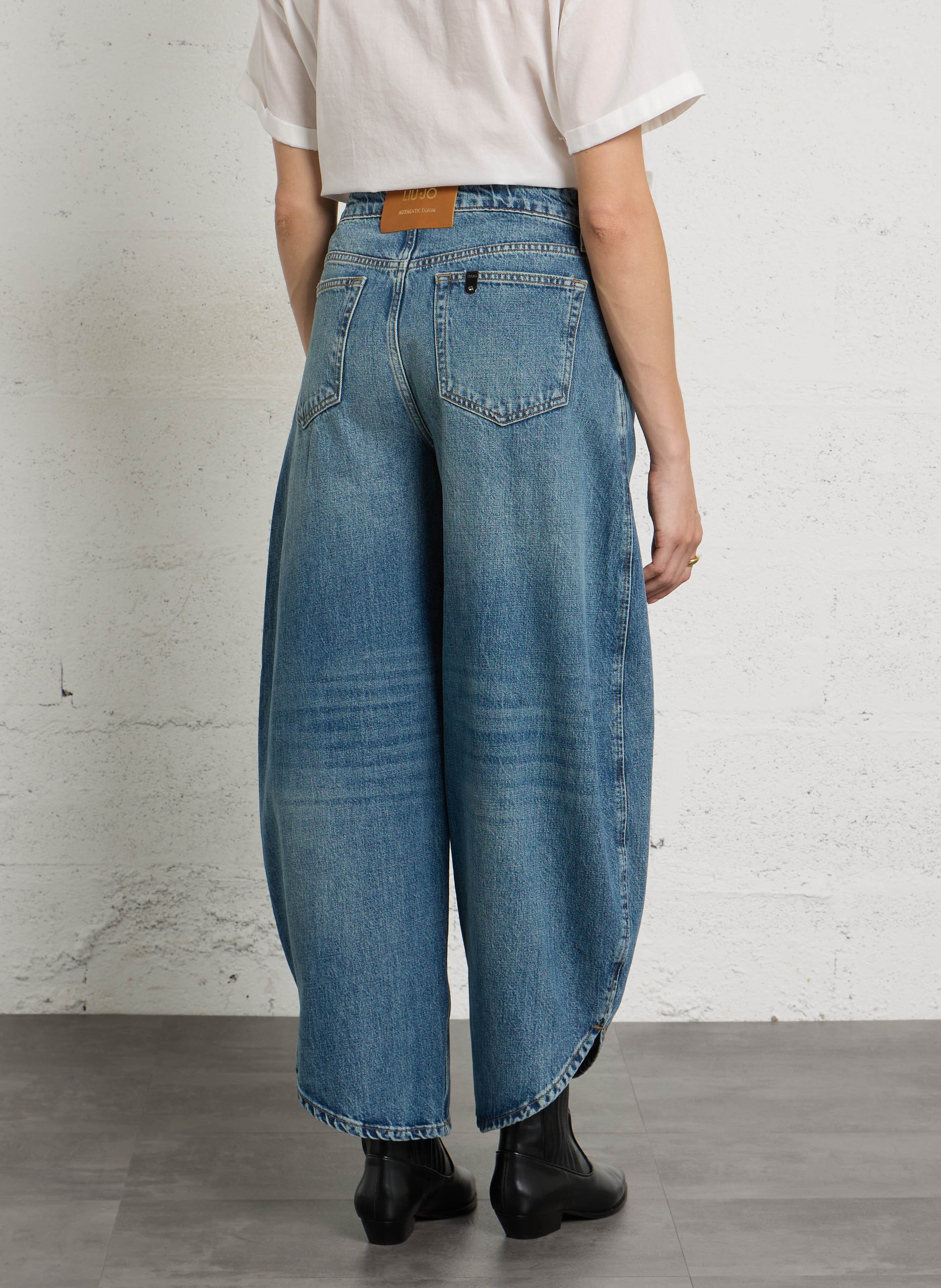 Weite Jeans mit Waschungseffekt LIU JO Blau