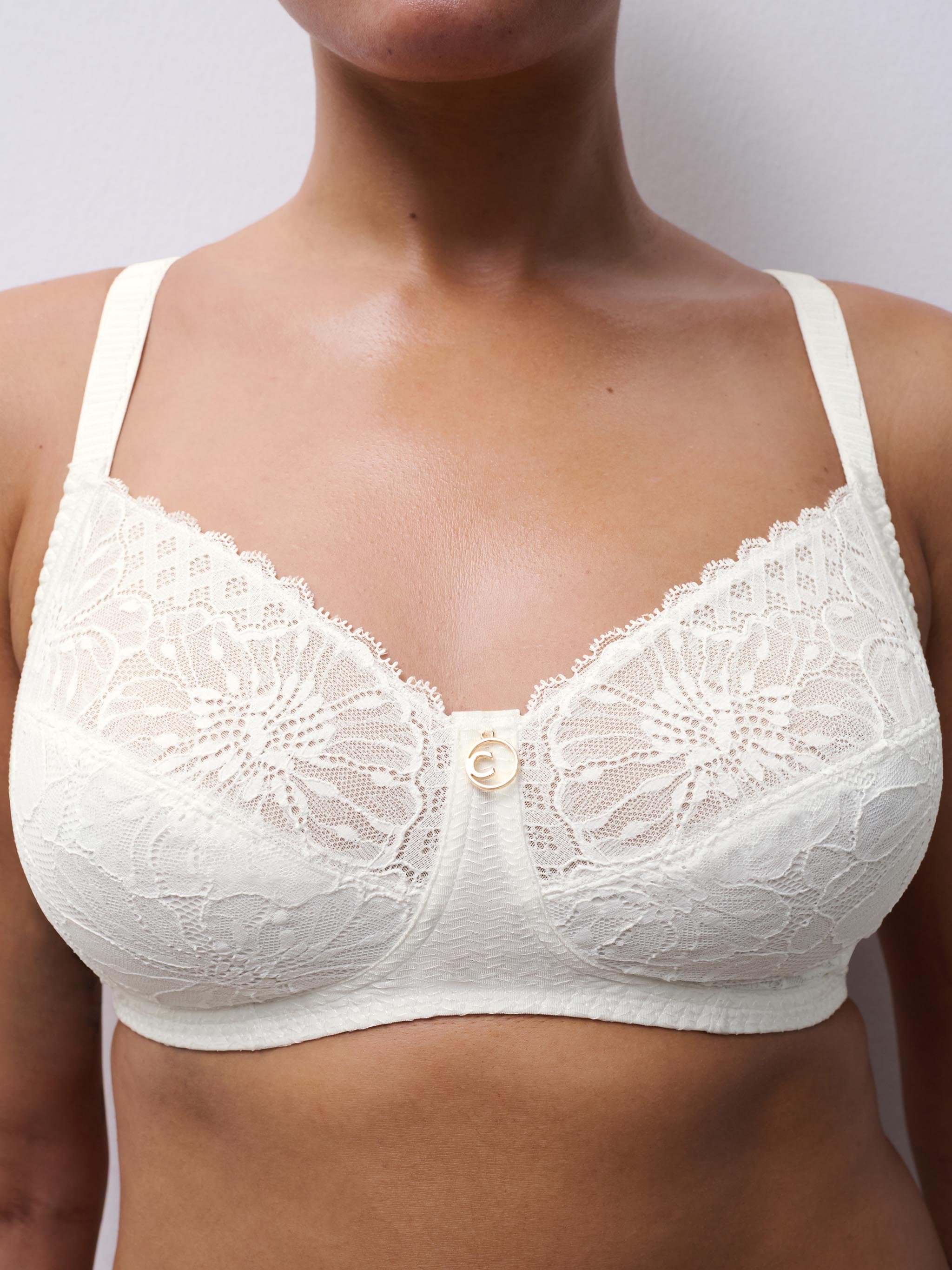 Non-wired support bra with cups CHANTELLE White