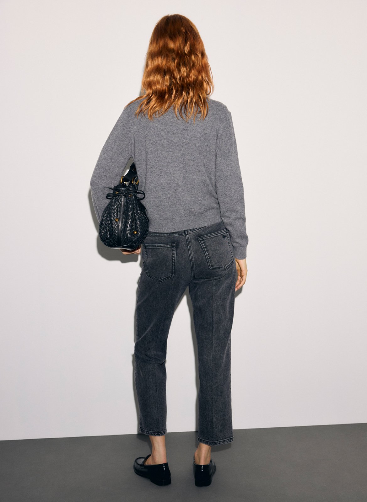 Jean droit en coton mélangé GERARD DAREL Gris