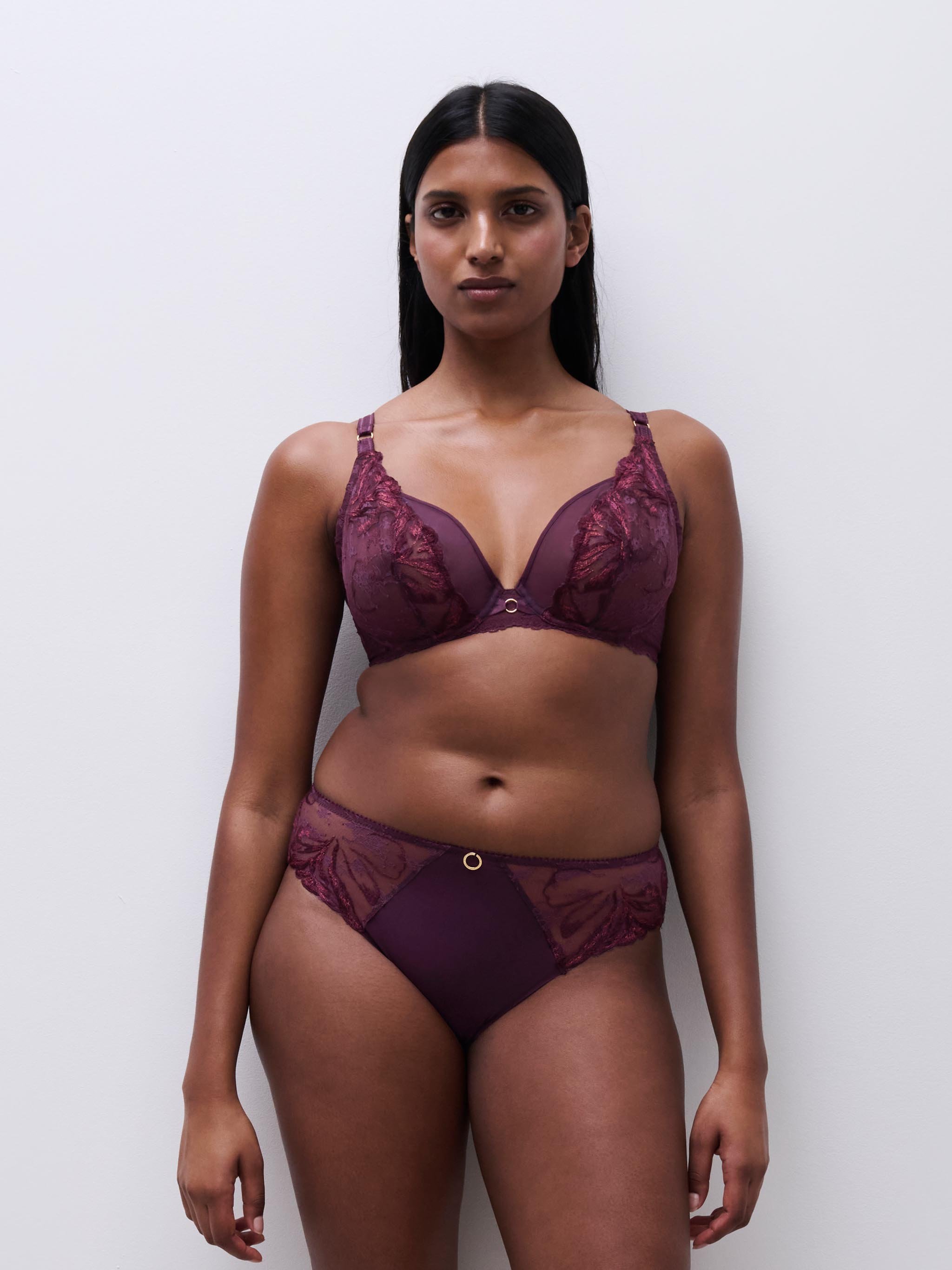 Floral Embroidered Culottes CHANTELLE Purple