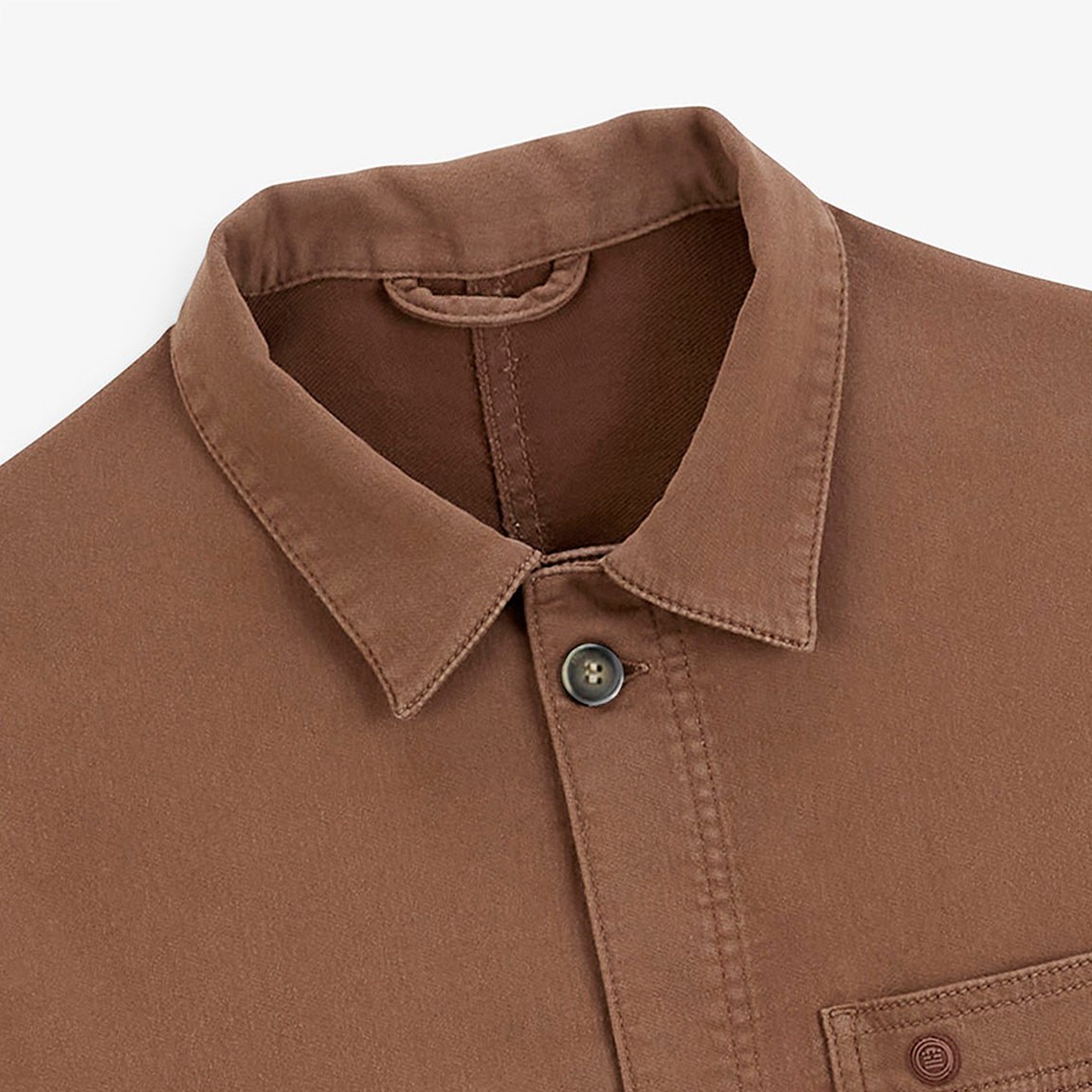 Worker jacket wendel chevron cotton brown brownie SERGE BLANCO Brown