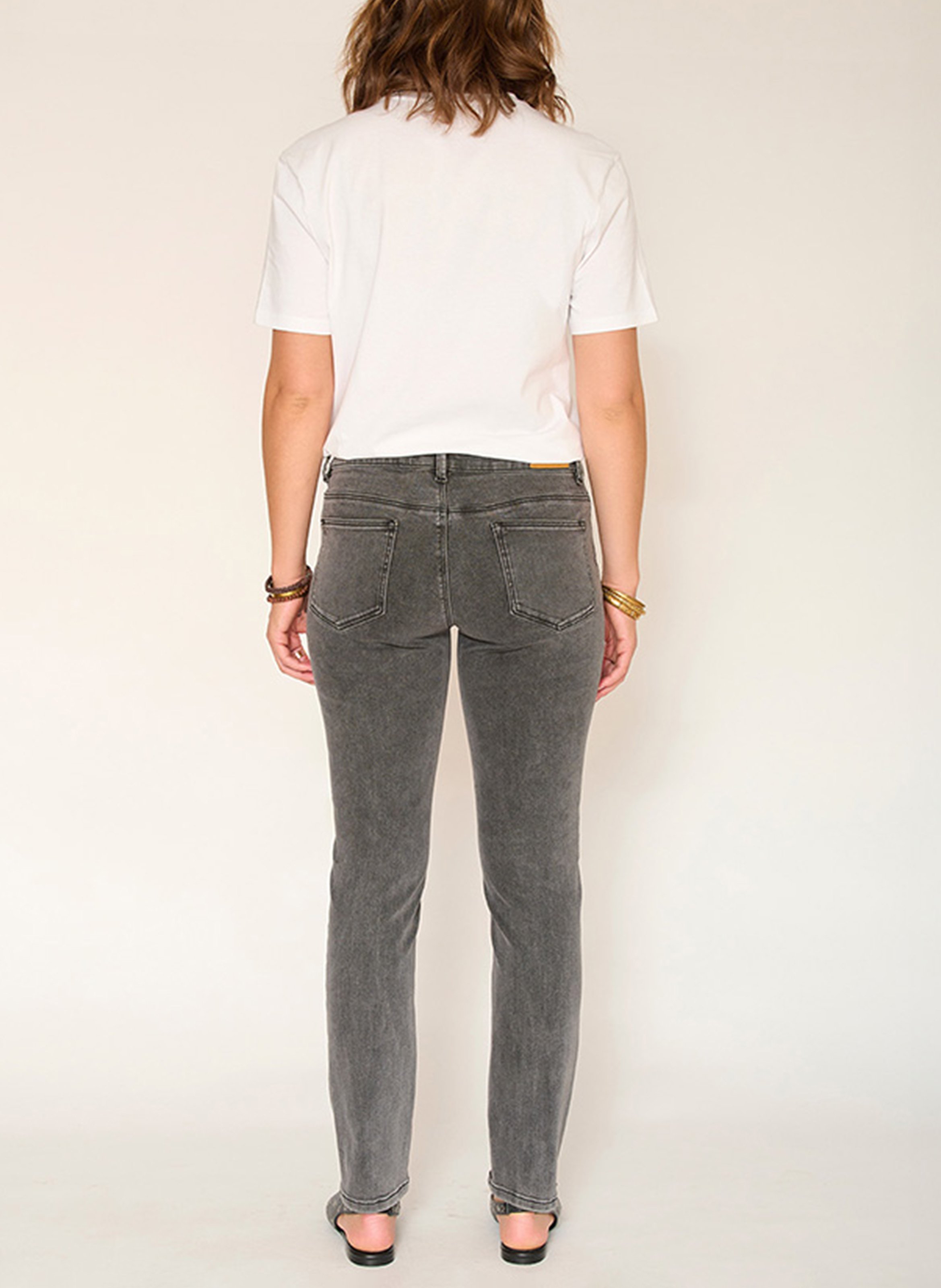 Skinny Jeans in Stone-Washed-Optik MKT Grau