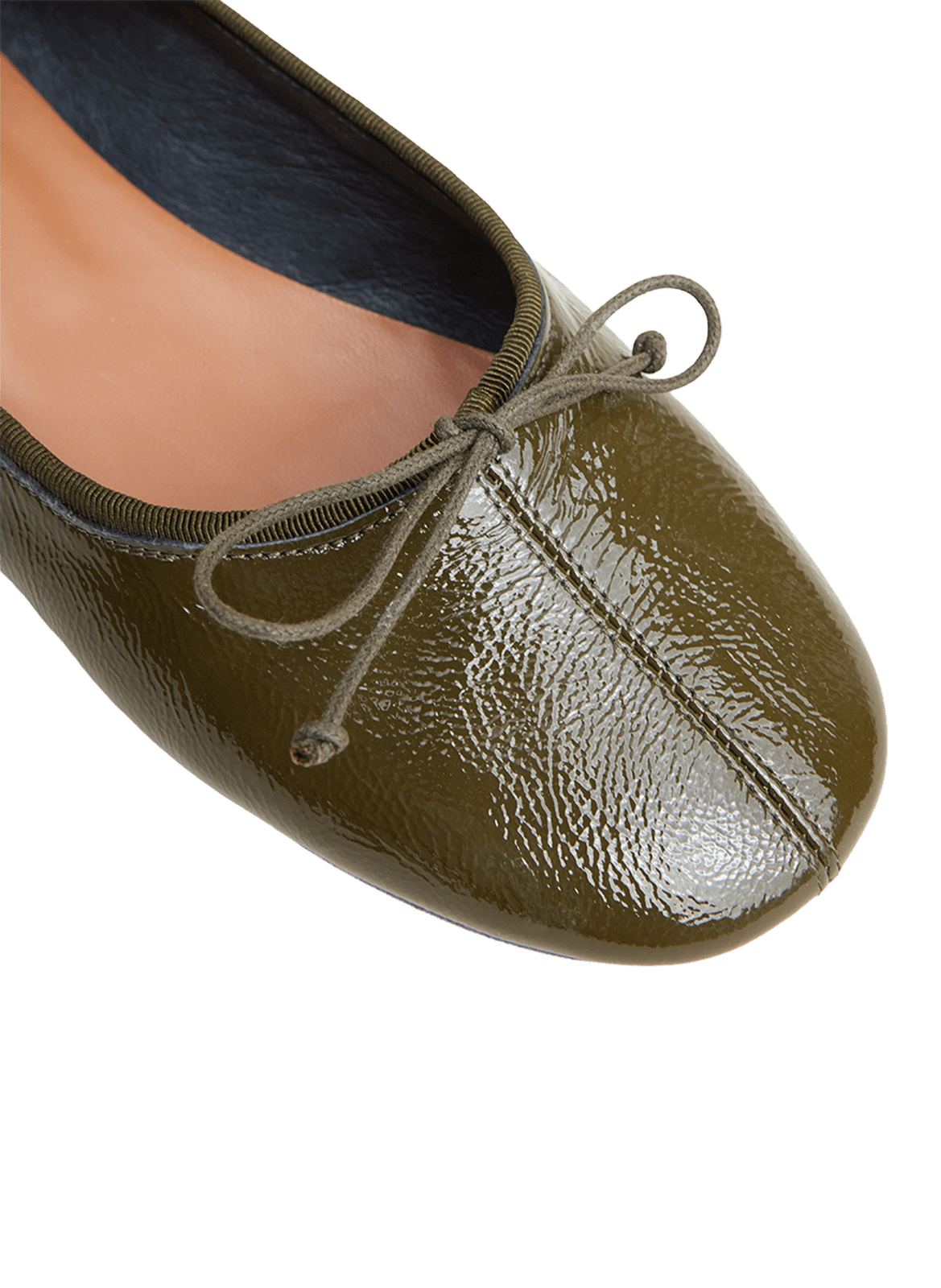 Leather ballet pumps JONAK Khaki