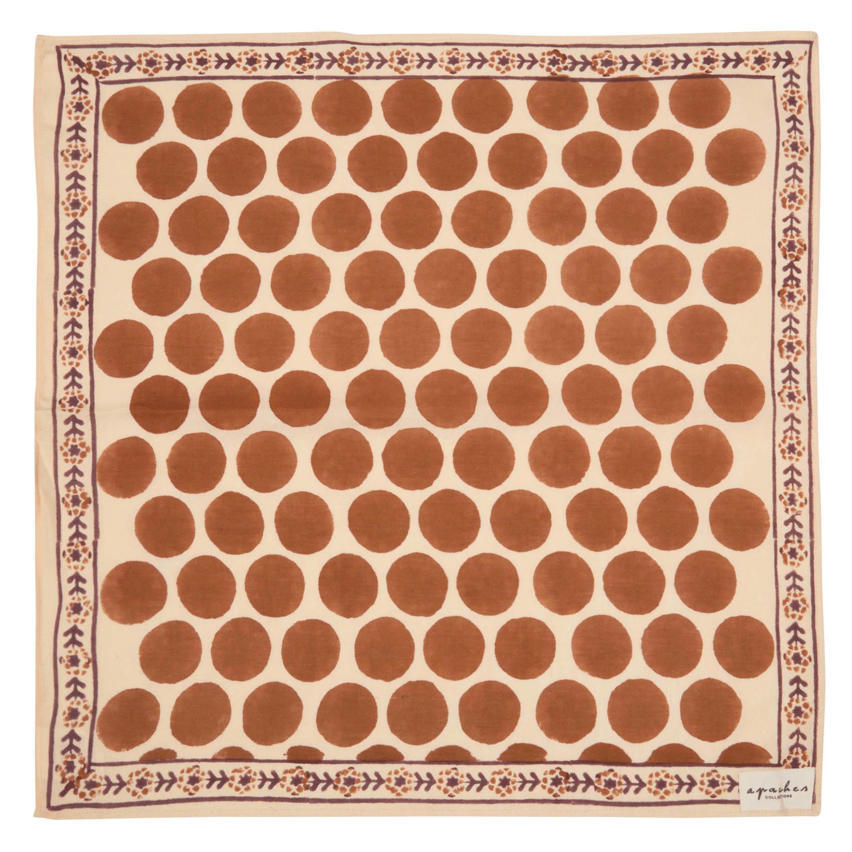 Foulard en coton APACHES COLLECTIONS Beige