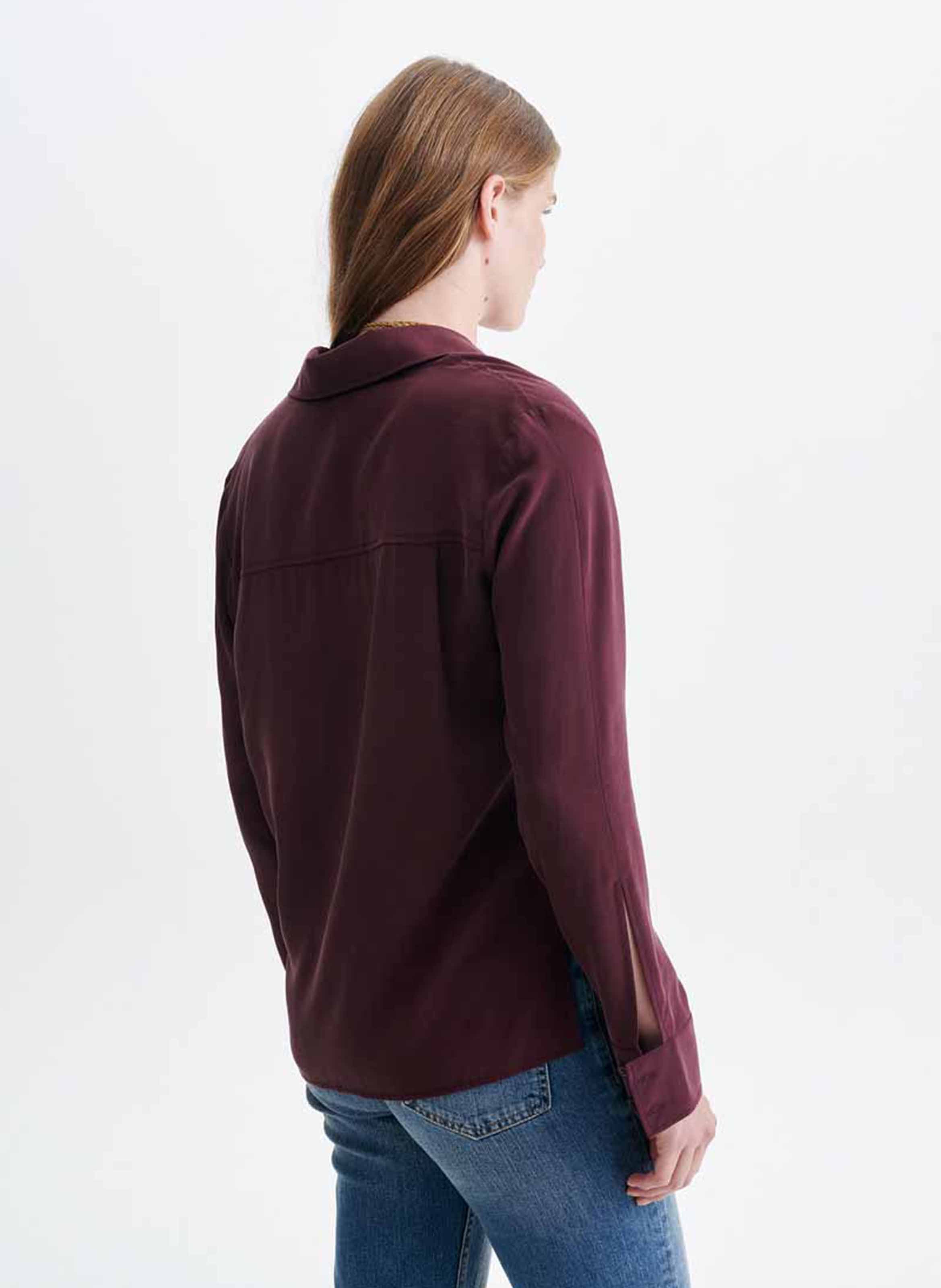 Silk Polo Collar Blouse | Purple VANESSA BRUNO Women