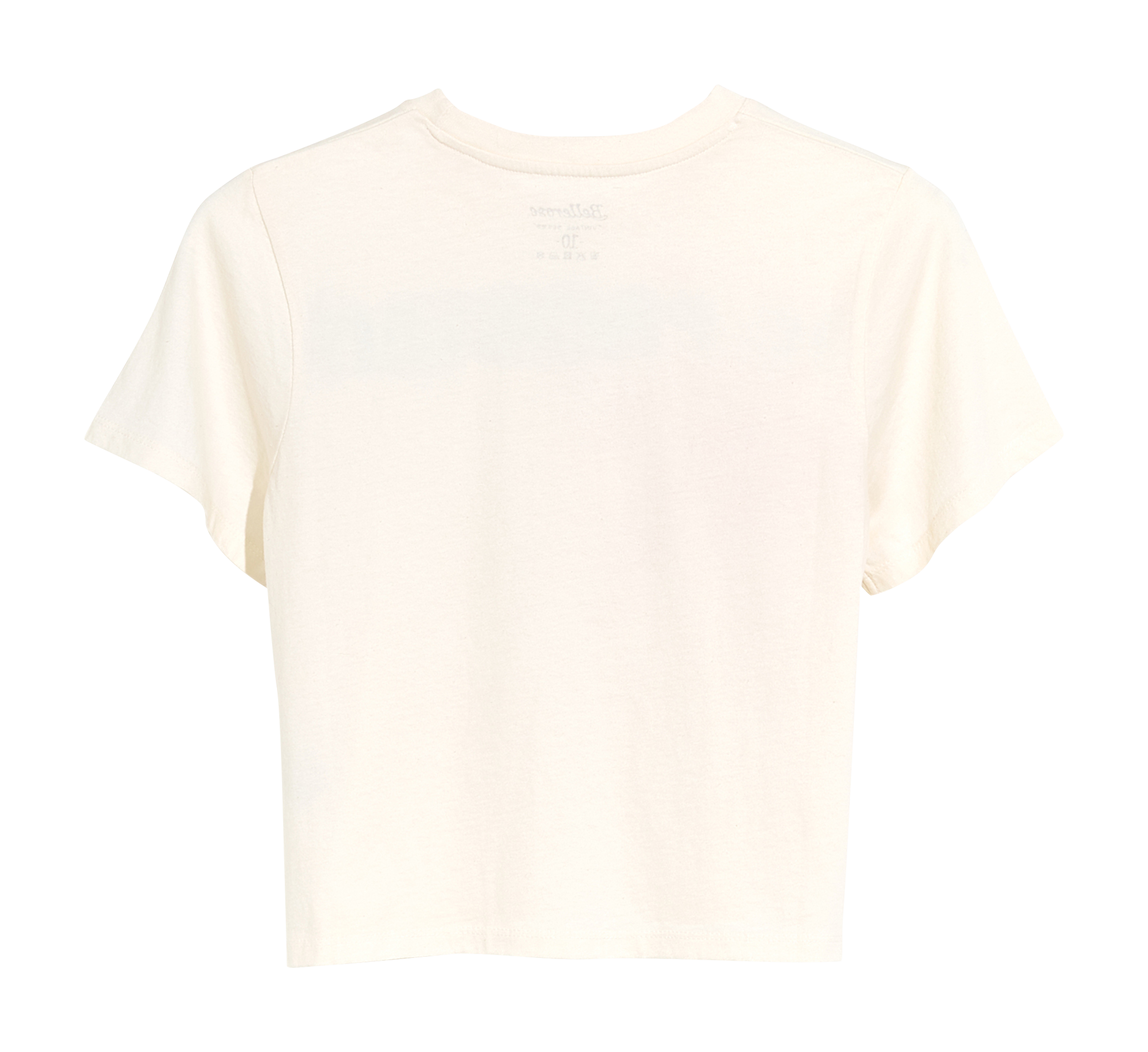 Printed organic cotton round-neck T-shirt BELLEROSE White