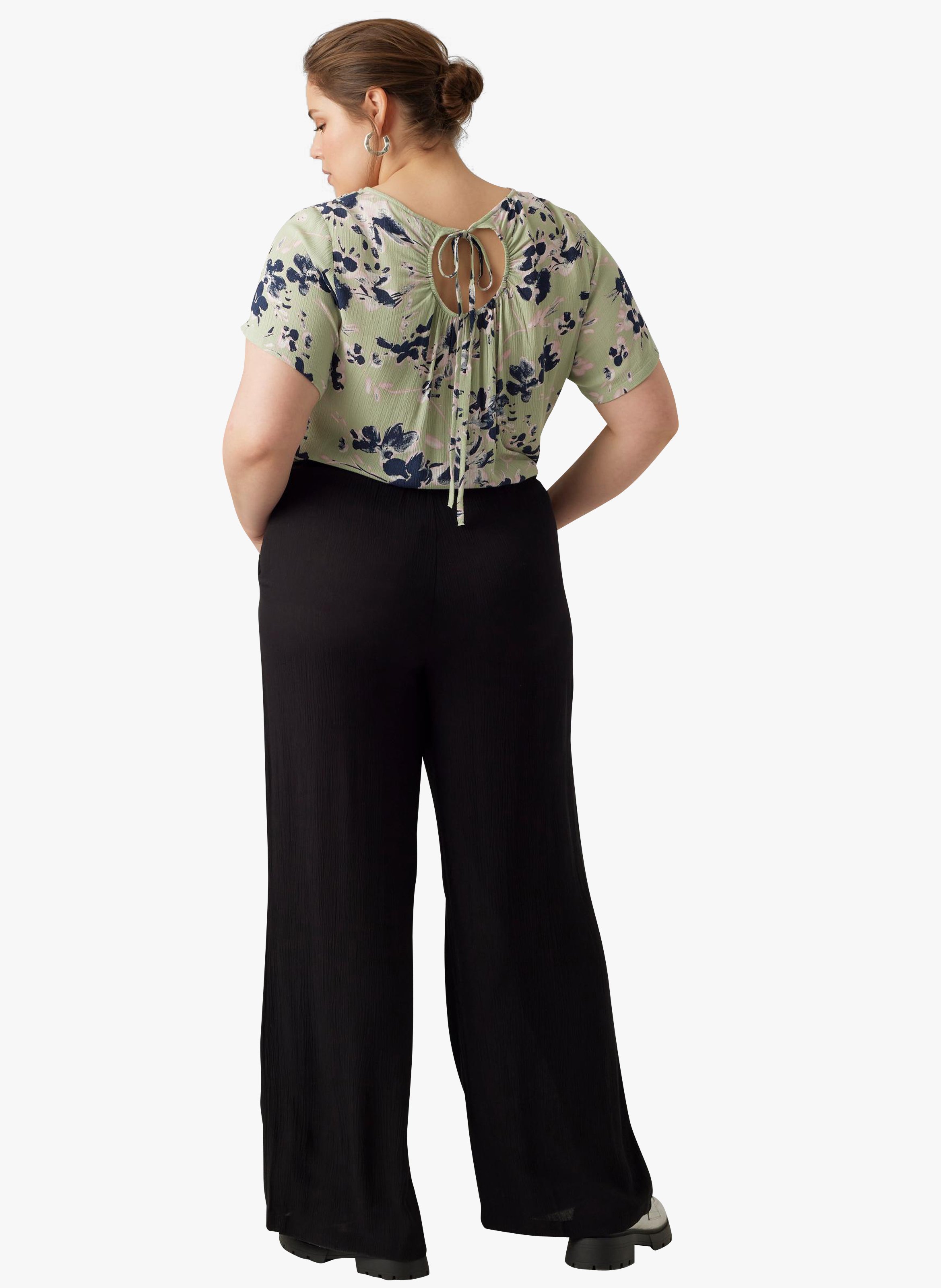 Top col rond imprimé  VERO MODA CURVE Vert