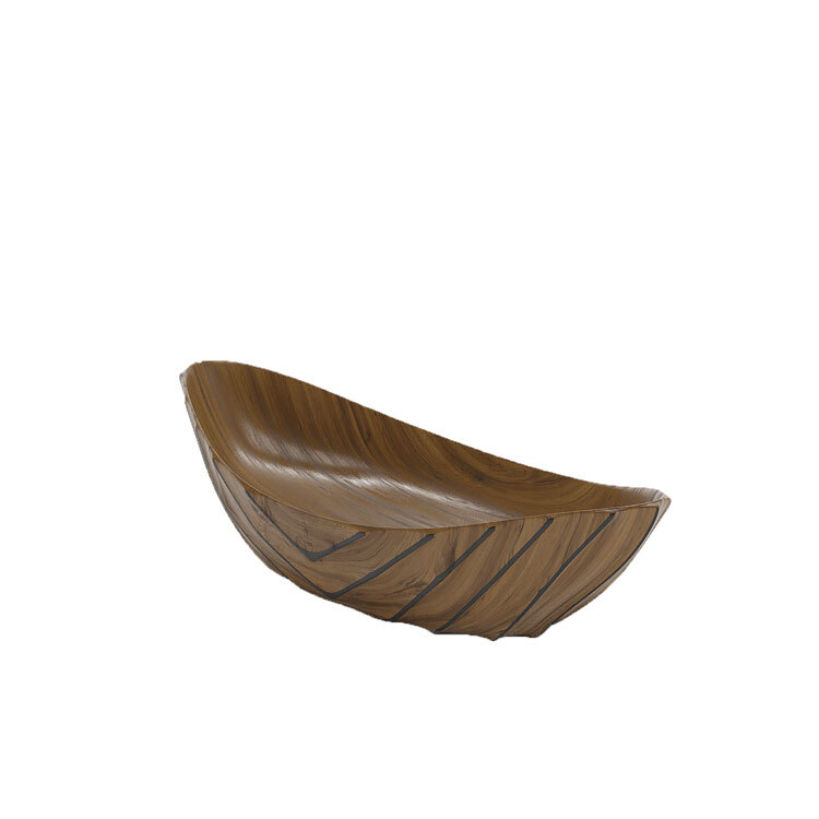 Large decorative cut design wood effect POTIRON PARIS Brown