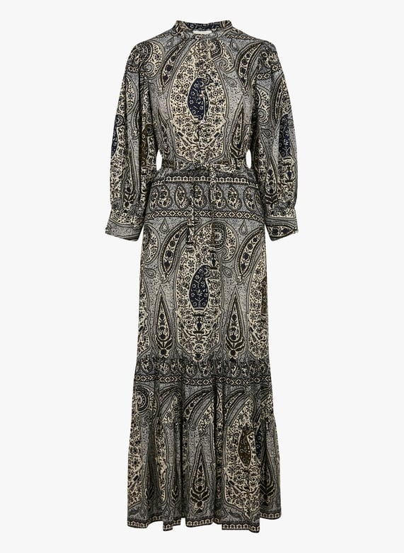 Long printed cotton dress Black Antik batik - Women | Place des Tendances Long printed cotton dress Black Antik batik - Women | Place des Tendances