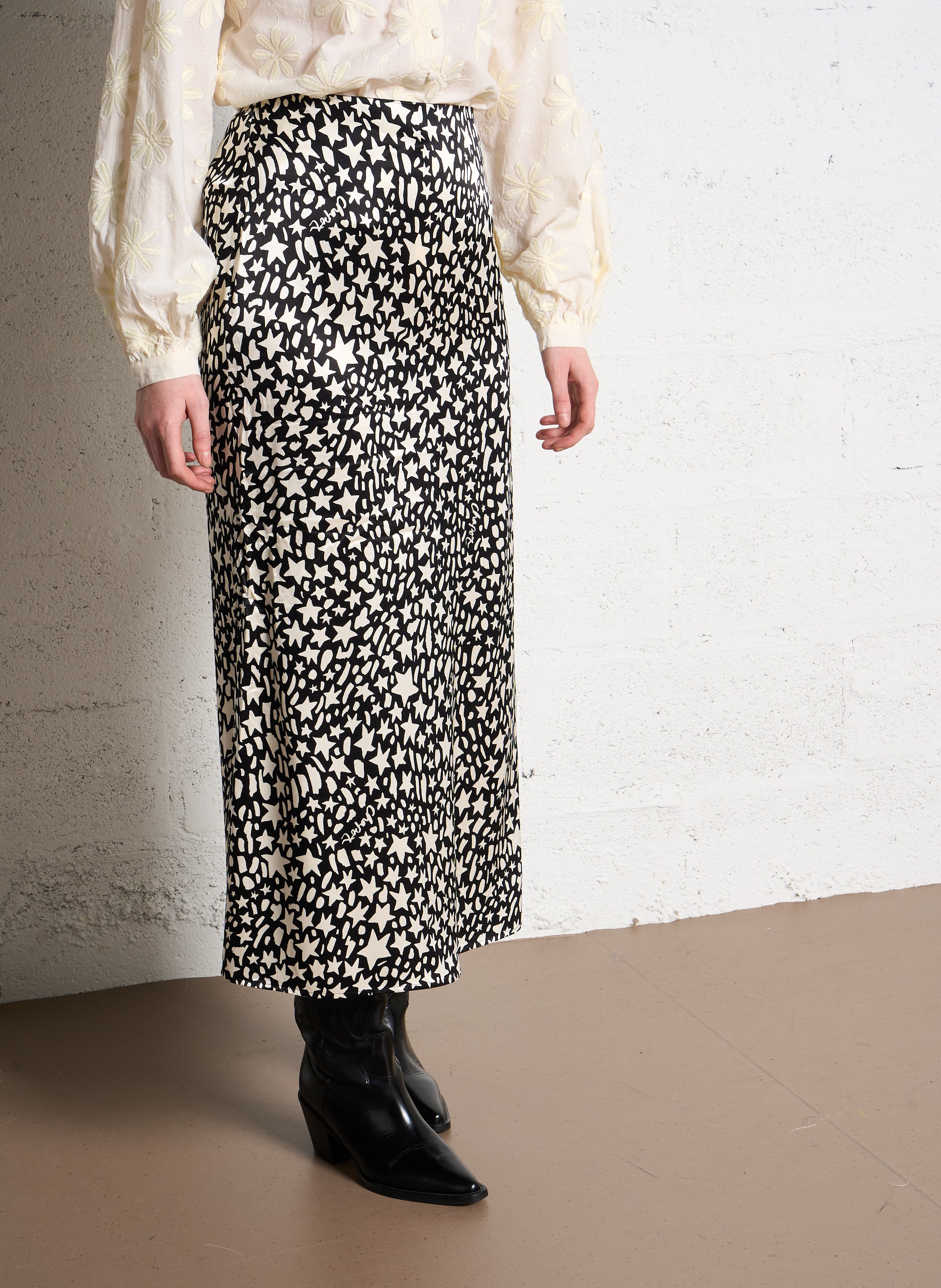 Lange, rechte rok met print FABIENNE CHAPOT Veelkleurig