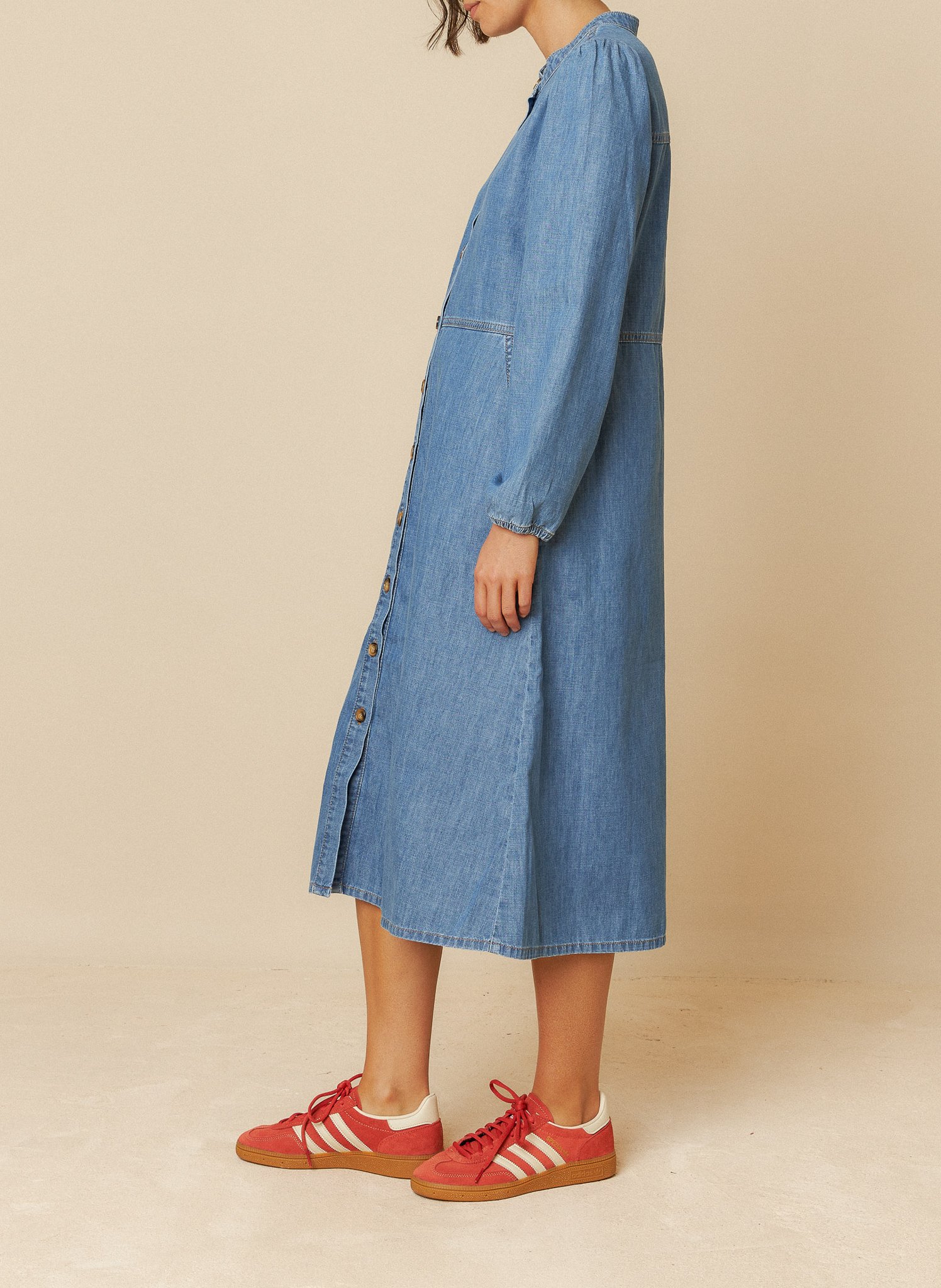 Midi cotton shirt dress INDI & COLD Jean Stone