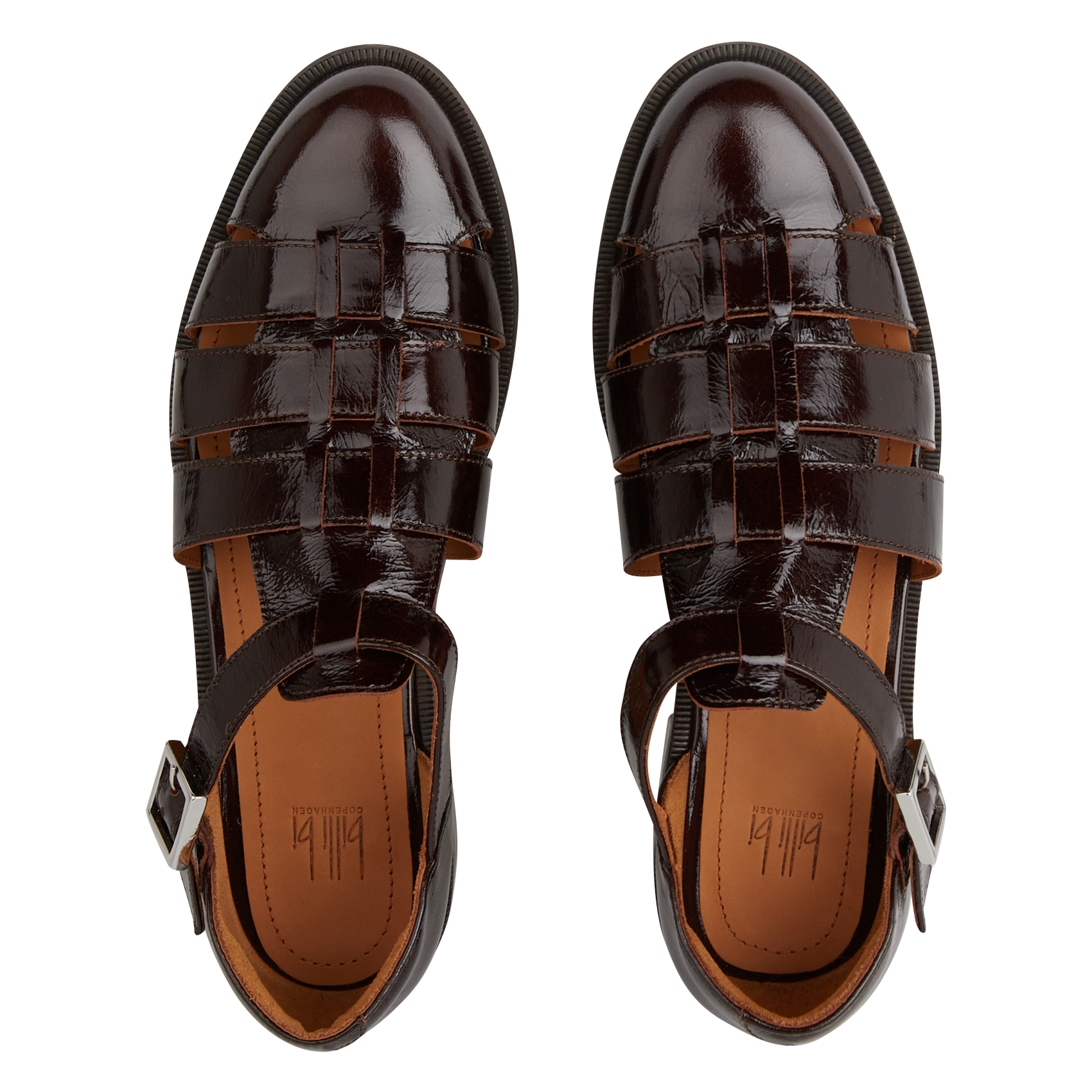 Patent leather jelly sandals BILLI BI Brown