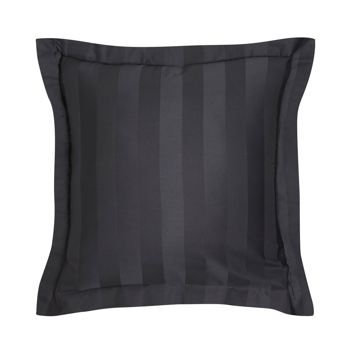 Cotton pillowcase with flounce Black