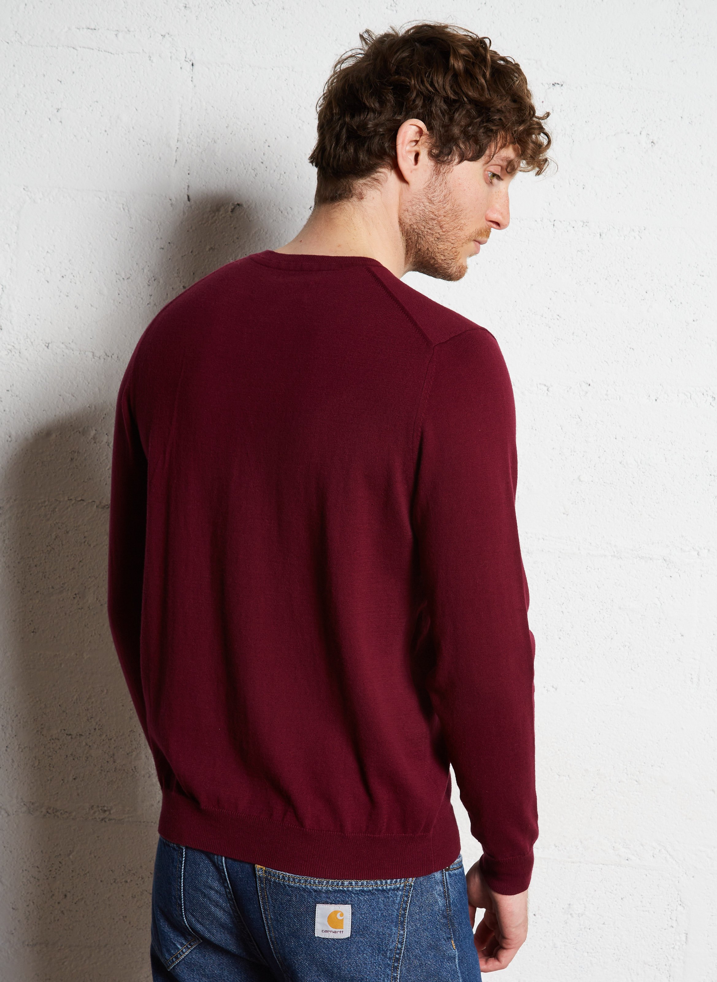 Colour block cotton sweater CHEVIGNON Red