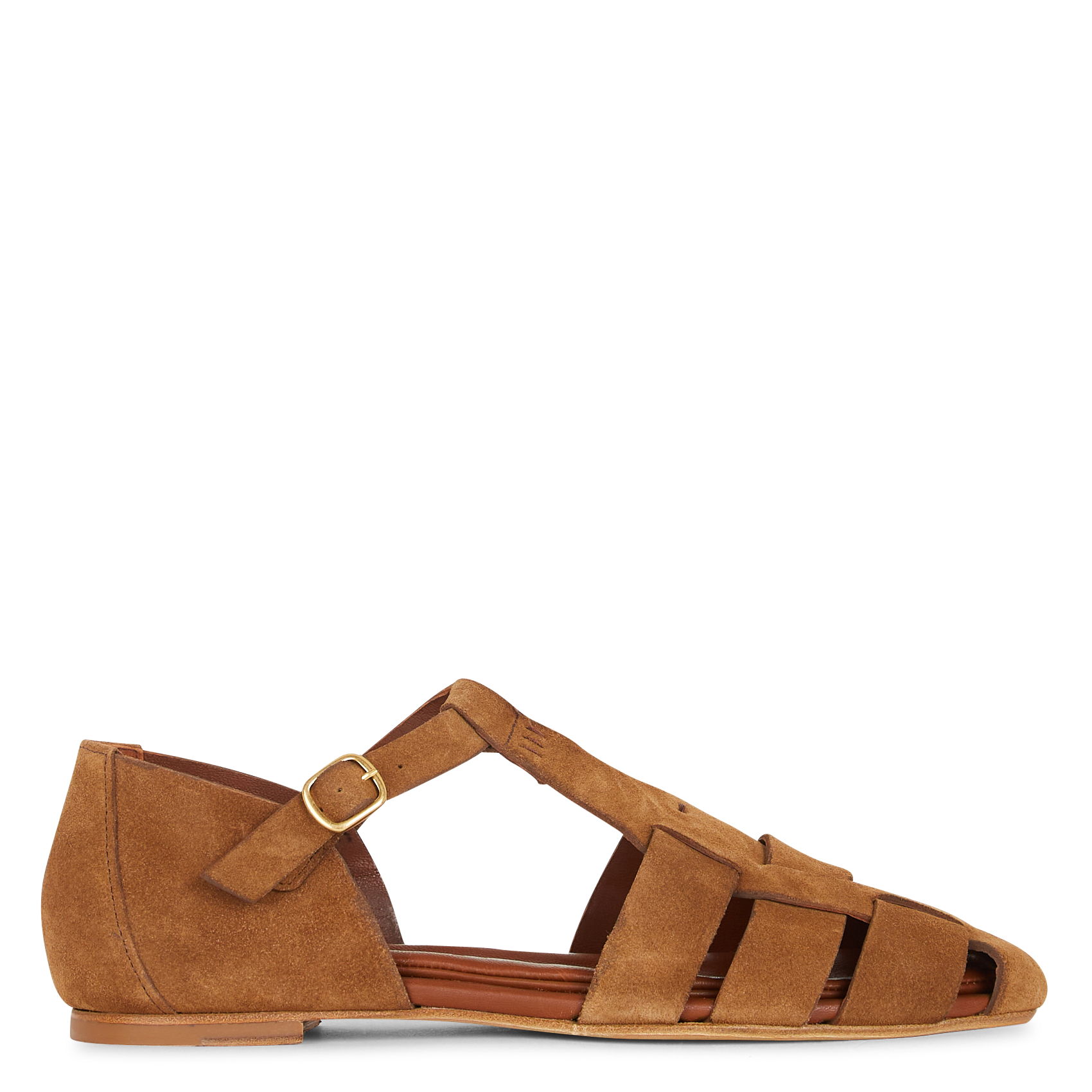 Sandales plates en cuir ANONYMOUS COPENHAGEN Marron