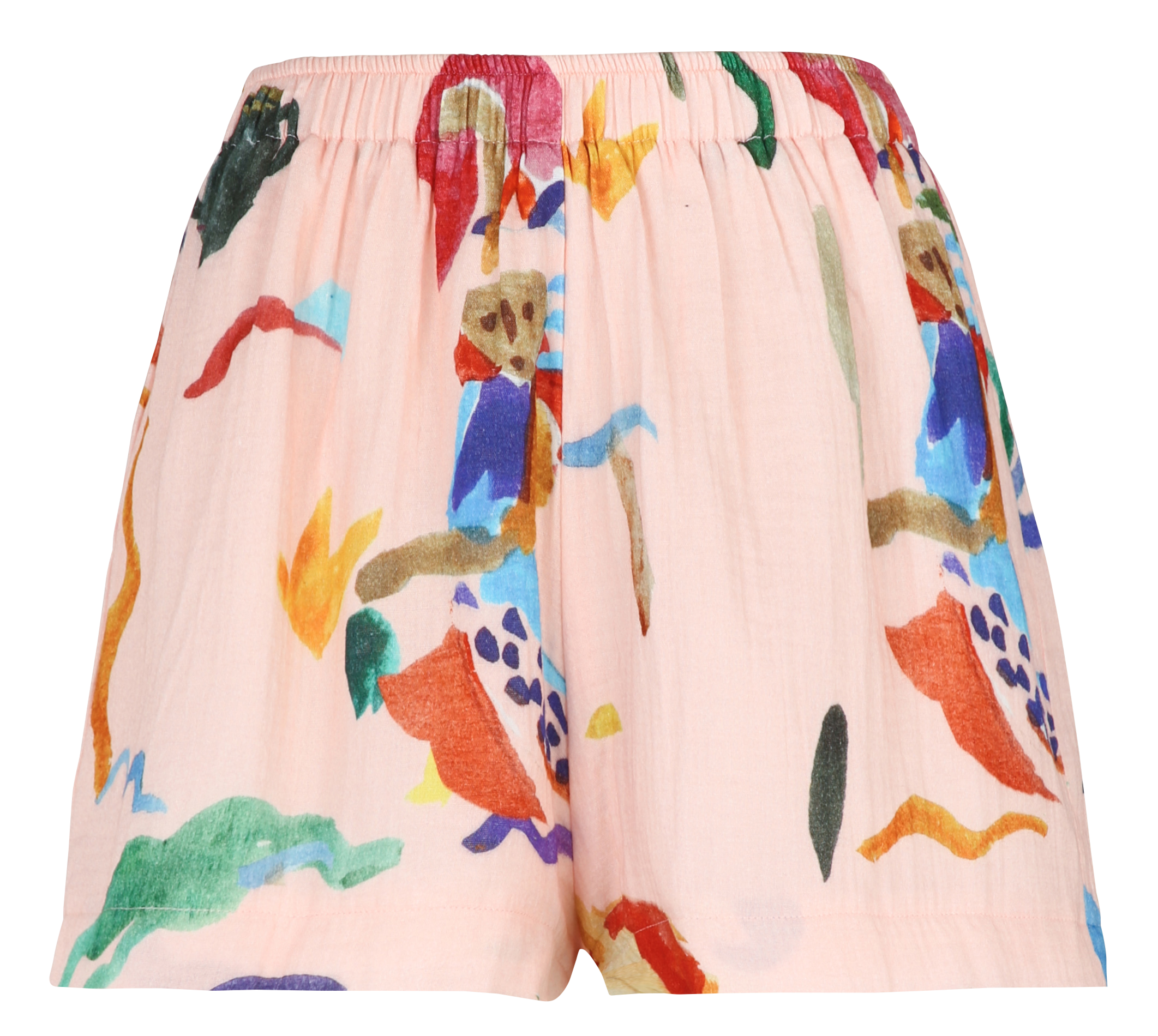 Short large en coton G.KERO Rose