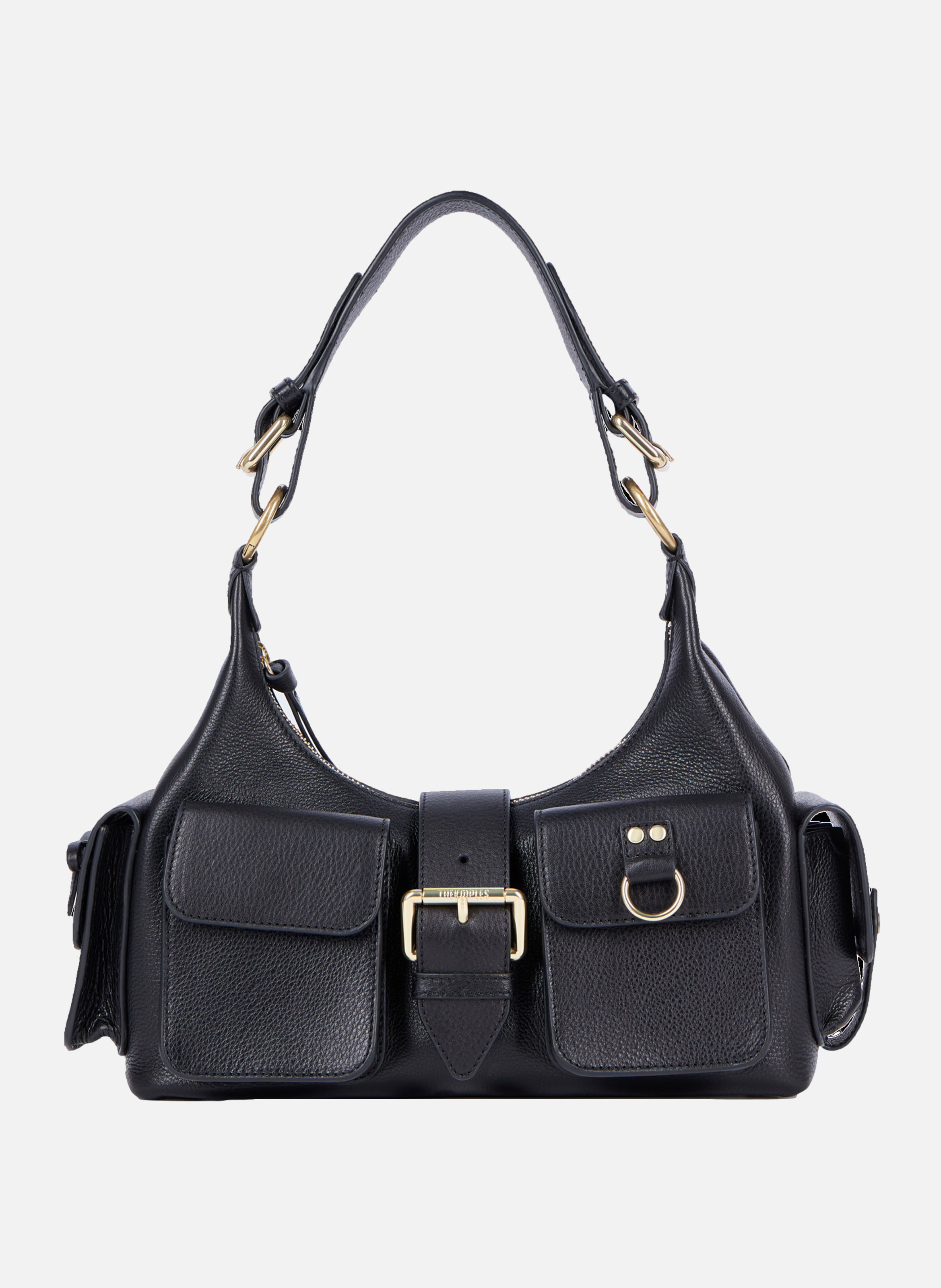 Amelia grained leather bag THE KOOPLES Black