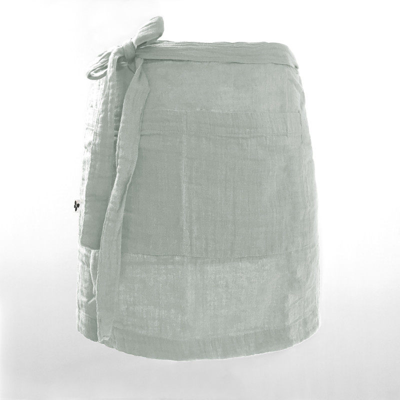 Chef apron in cotton gauze L'EFFET PAPILLON Blue