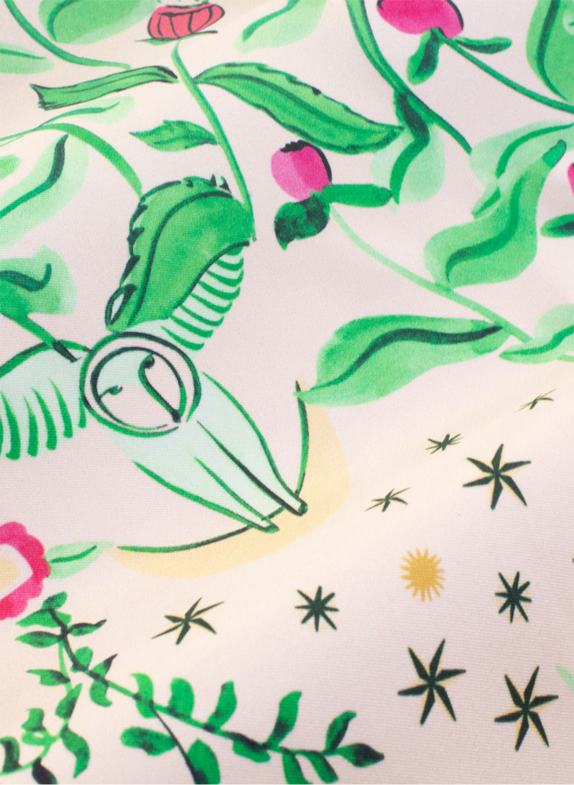 Aclaudie screen-printed silk scarf PETITJEAN PARIS Blue