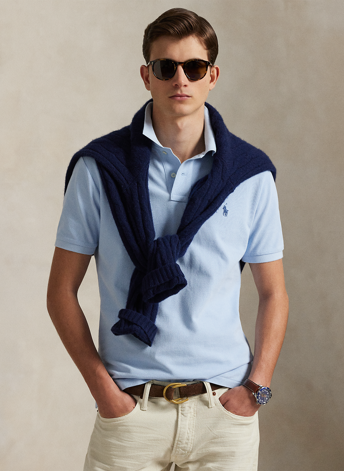 Polo slim-fit en coton POLO RALPH LAUREN Bleu