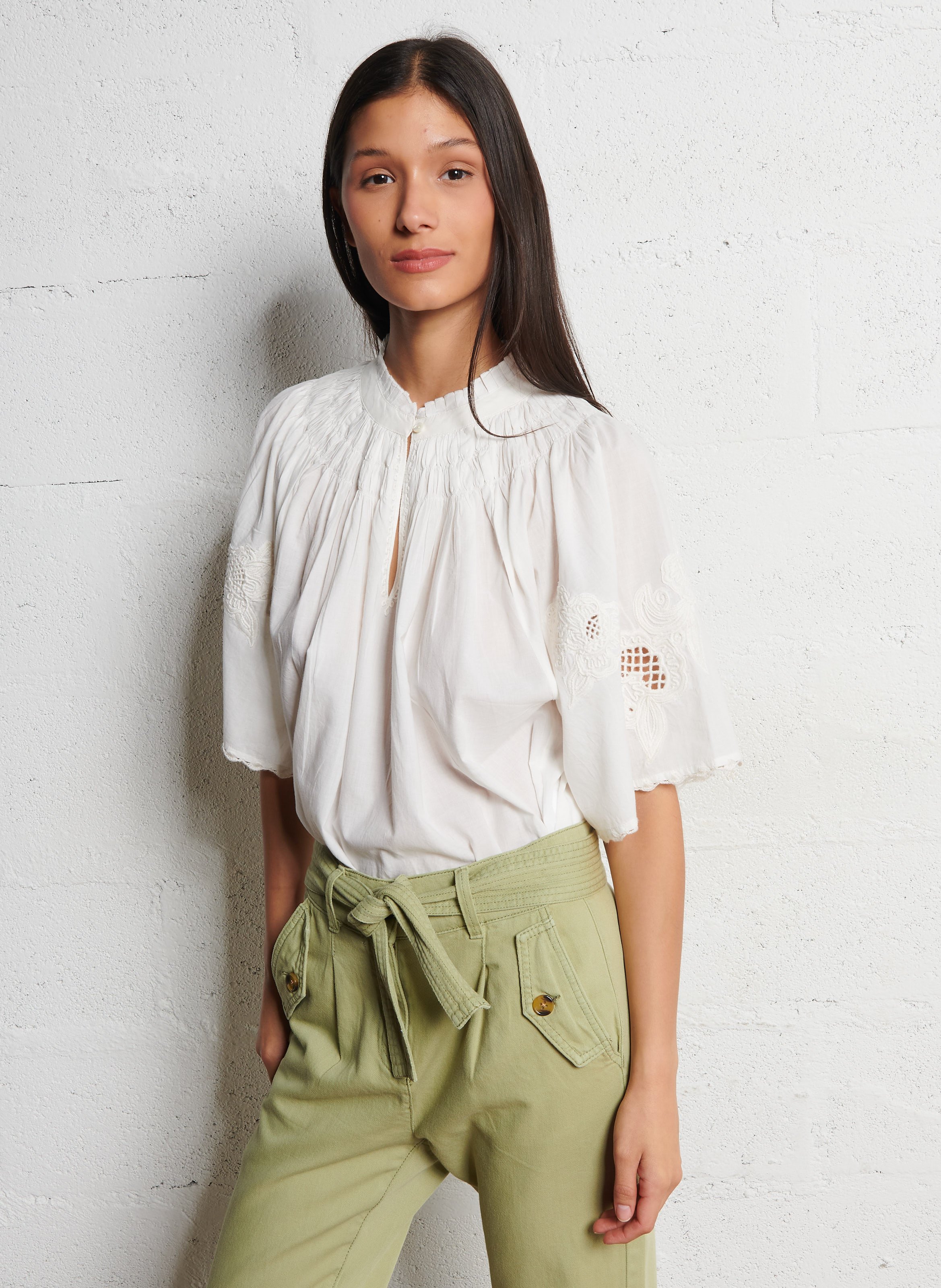 Oversized cotton top MAISON 123 White