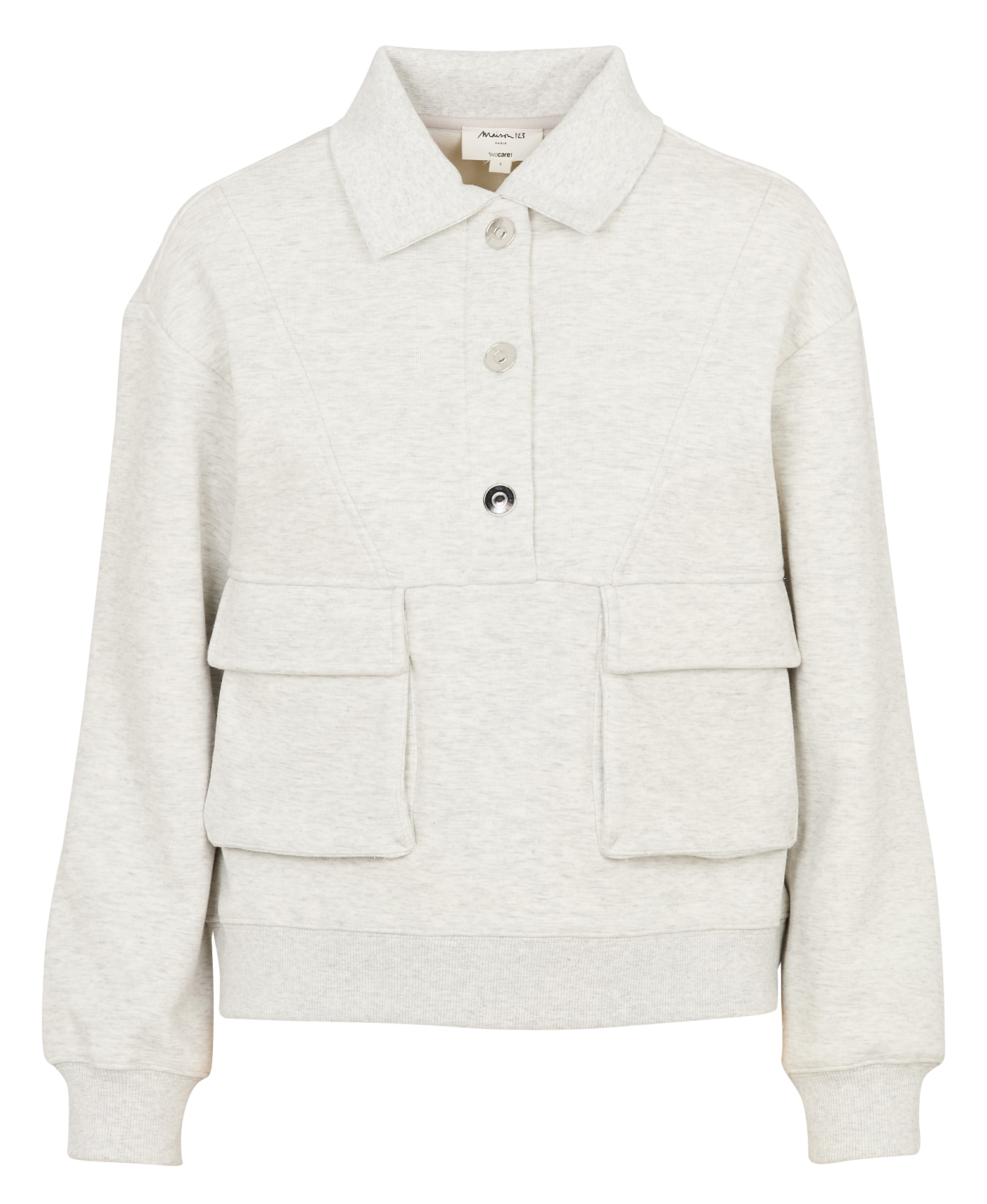 Sweat col classique  MAISON 123 Gris