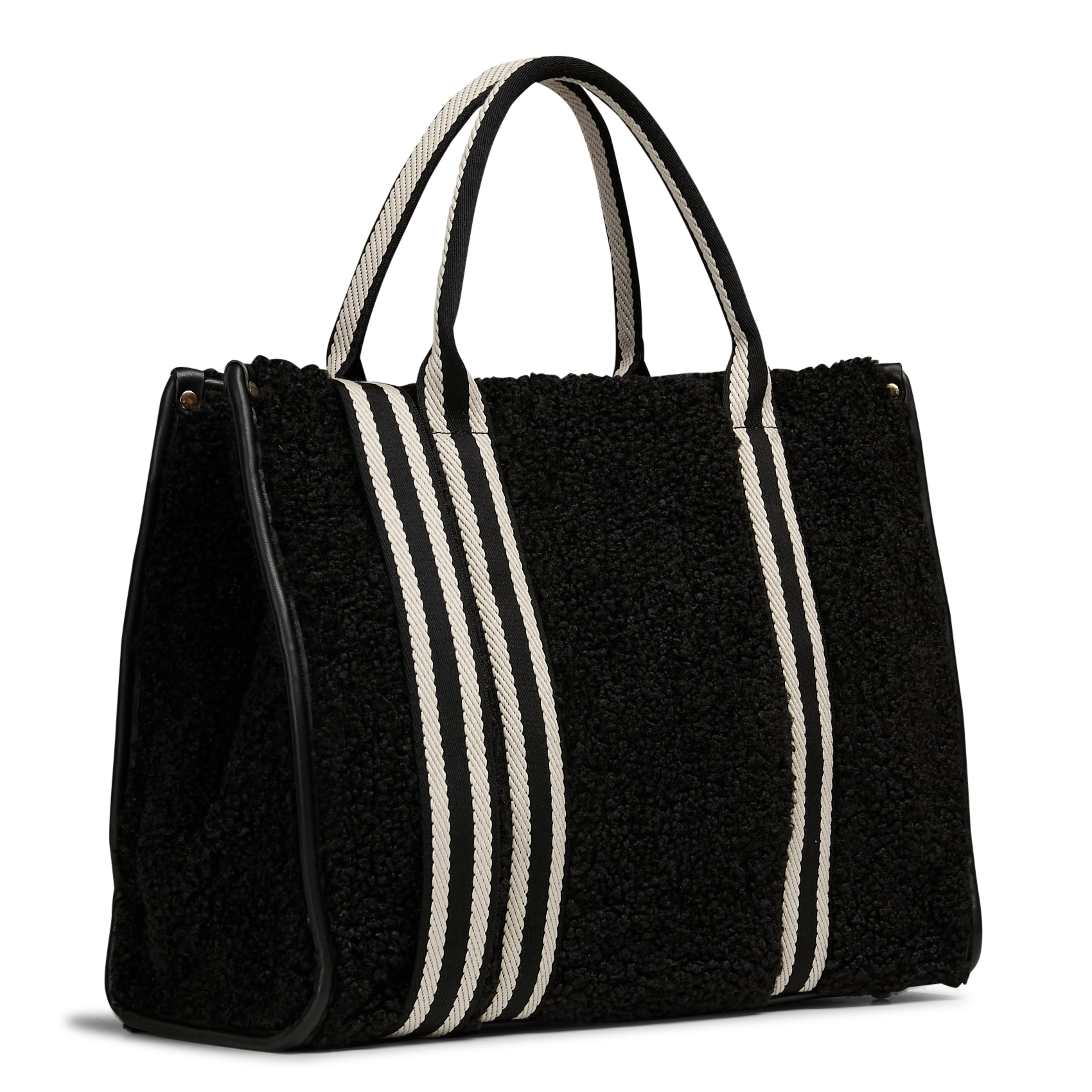 Gevoerde tas AU PRINTEMPS PARIS Zwart