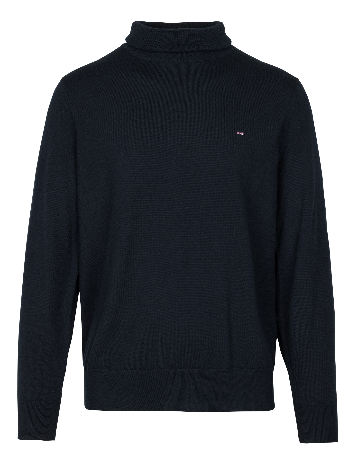 Col roulé droit brodé en laine EDEN PARK Bleu