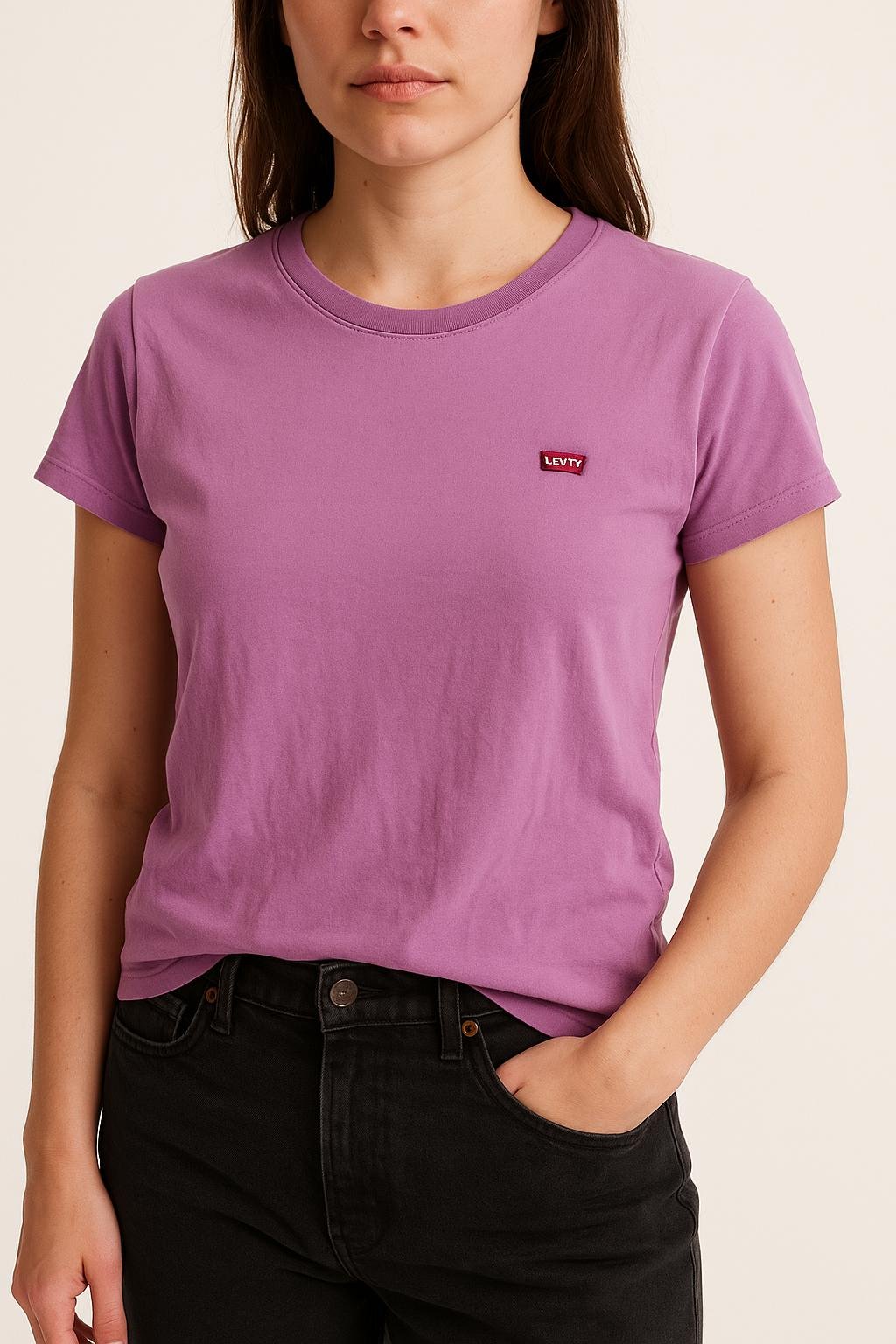 Tommy Badge T-shirt LEVI'S - Seconde main Pink