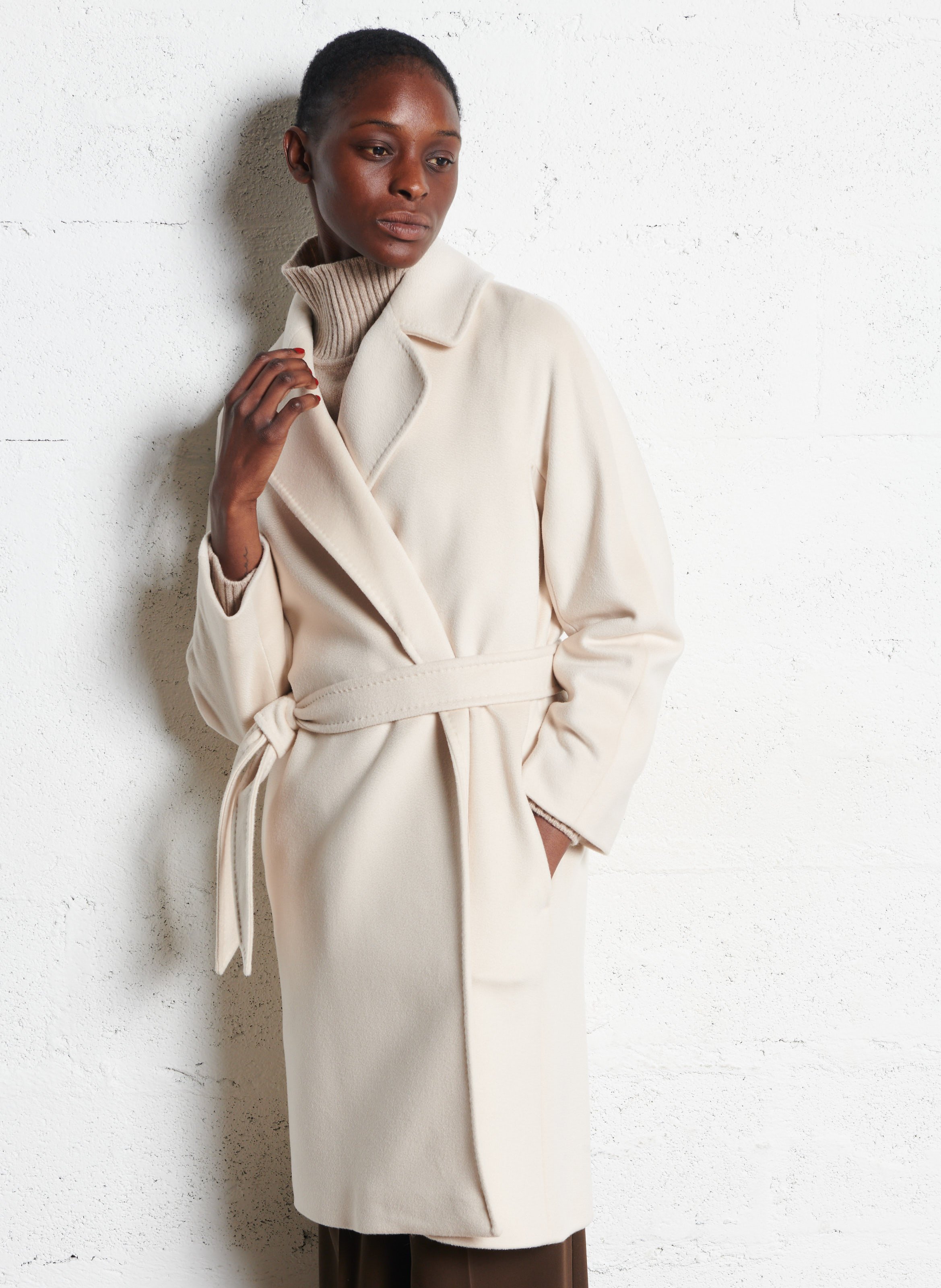 Coat with tailored collar MAX MARA WEEK END White